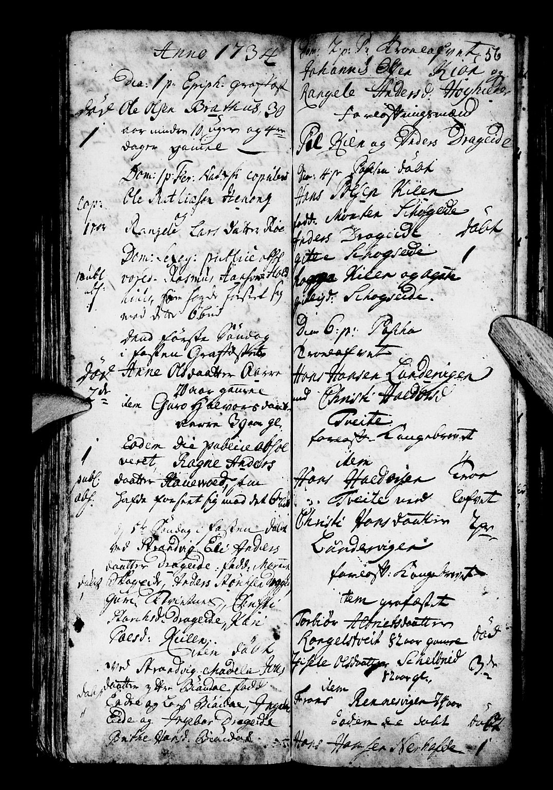 Os sokneprestembete, AV/SAB-A-99929: Parish register (official) no. A 3, 1669-1760, p. 56