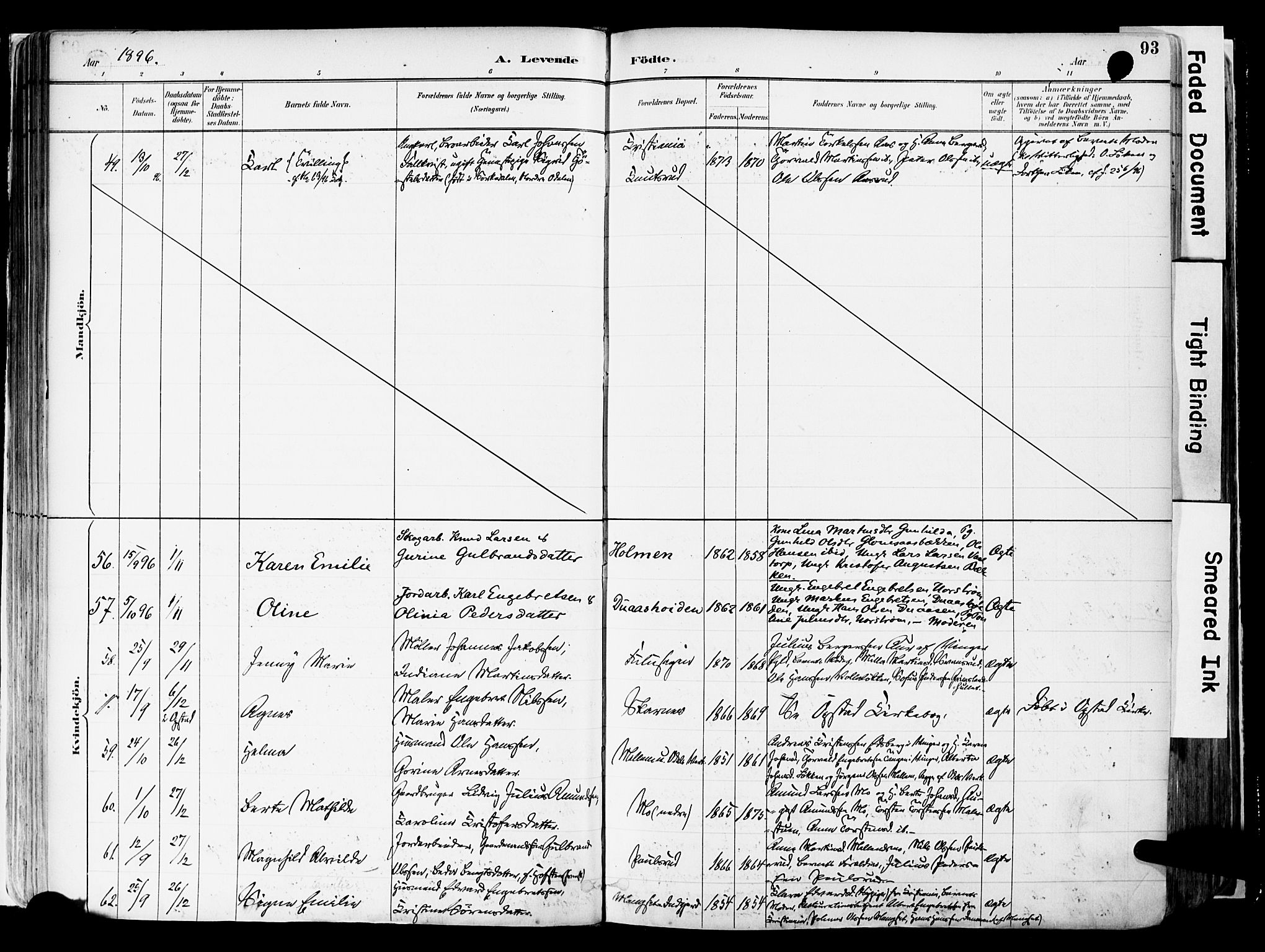 Sør-Odal prestekontor, AV/SAH-PREST-030/H/Ha/Haa/L0006: Parish register (official) no. 6, 1886-1931, p. 93