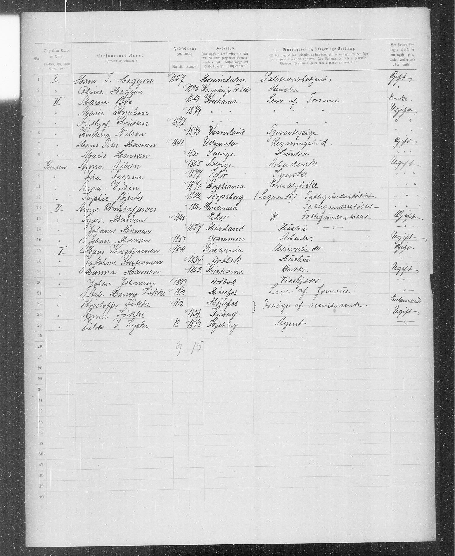 OBA, Municipal Census 1899 for Kristiania, 1899, p. 1869