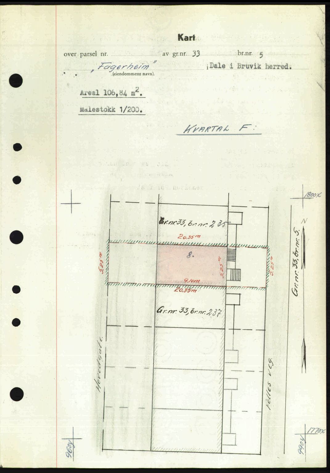 Nordhordland sorenskrivar, AV/SAB-A-2901/1/G/Gb/Gbf/L0032: Mortgage book no. A32, 1947-1947, Diary no: : 2487/1947