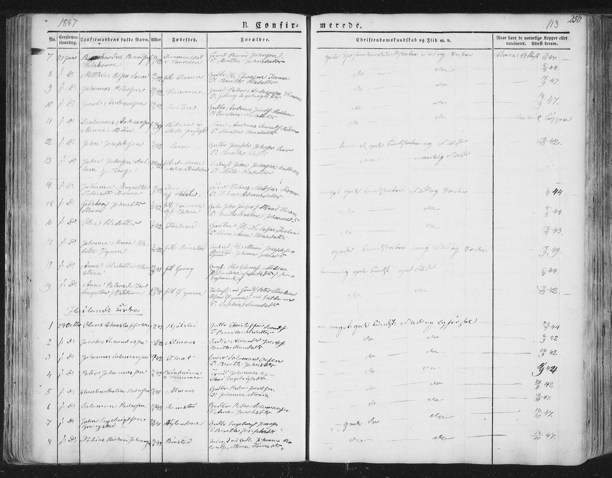 Ministerialprotokoller, klokkerbøker og fødselsregistre - Nord-Trøndelag, SAT/A-1458/758/L0513: Parish register (official) no. 758A02 /1, 1839-1868, p. 113