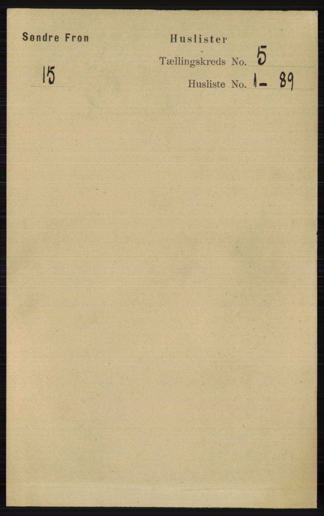 RA, 1891 census for 0519 Sør-Fron, 1891, p. 1954