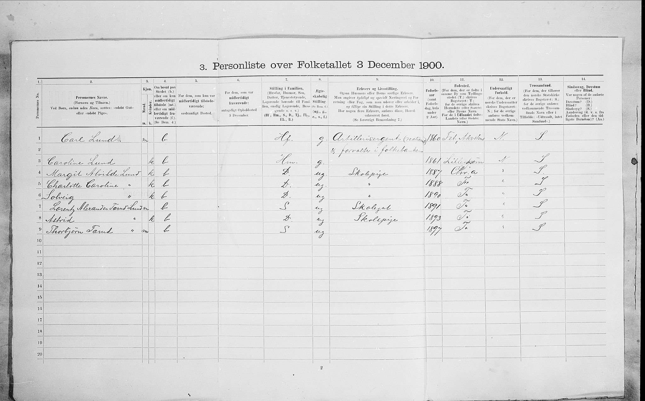 SAO, 1900 census for Kristiania, 1900, p. 96040