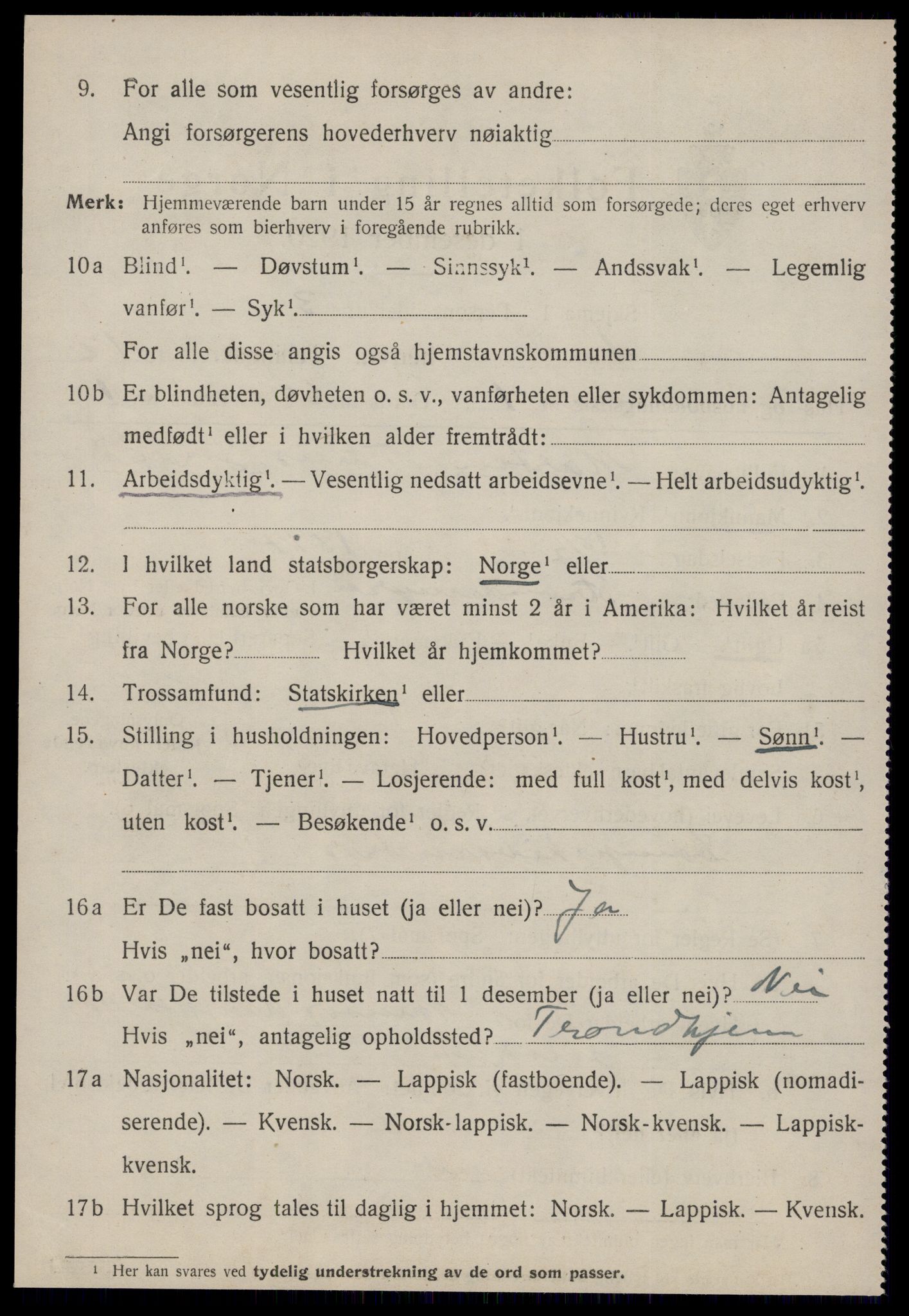 SAT, 1920 census for Å, 1920, p. 5037