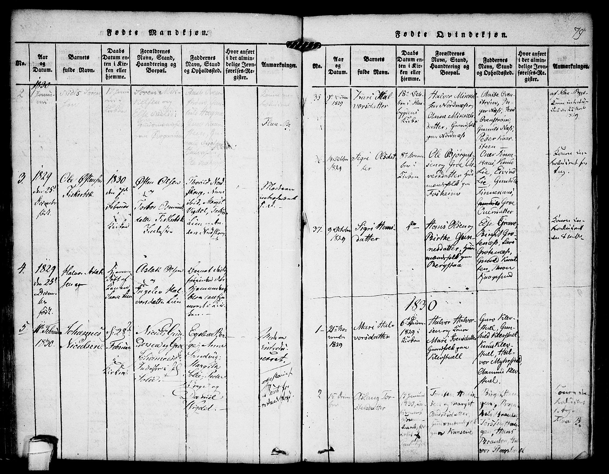 Kviteseid kirkebøker, SAKO/A-276/F/Fa/L0005: Parish register (official) no. I 5, 1815-1836, p. 79