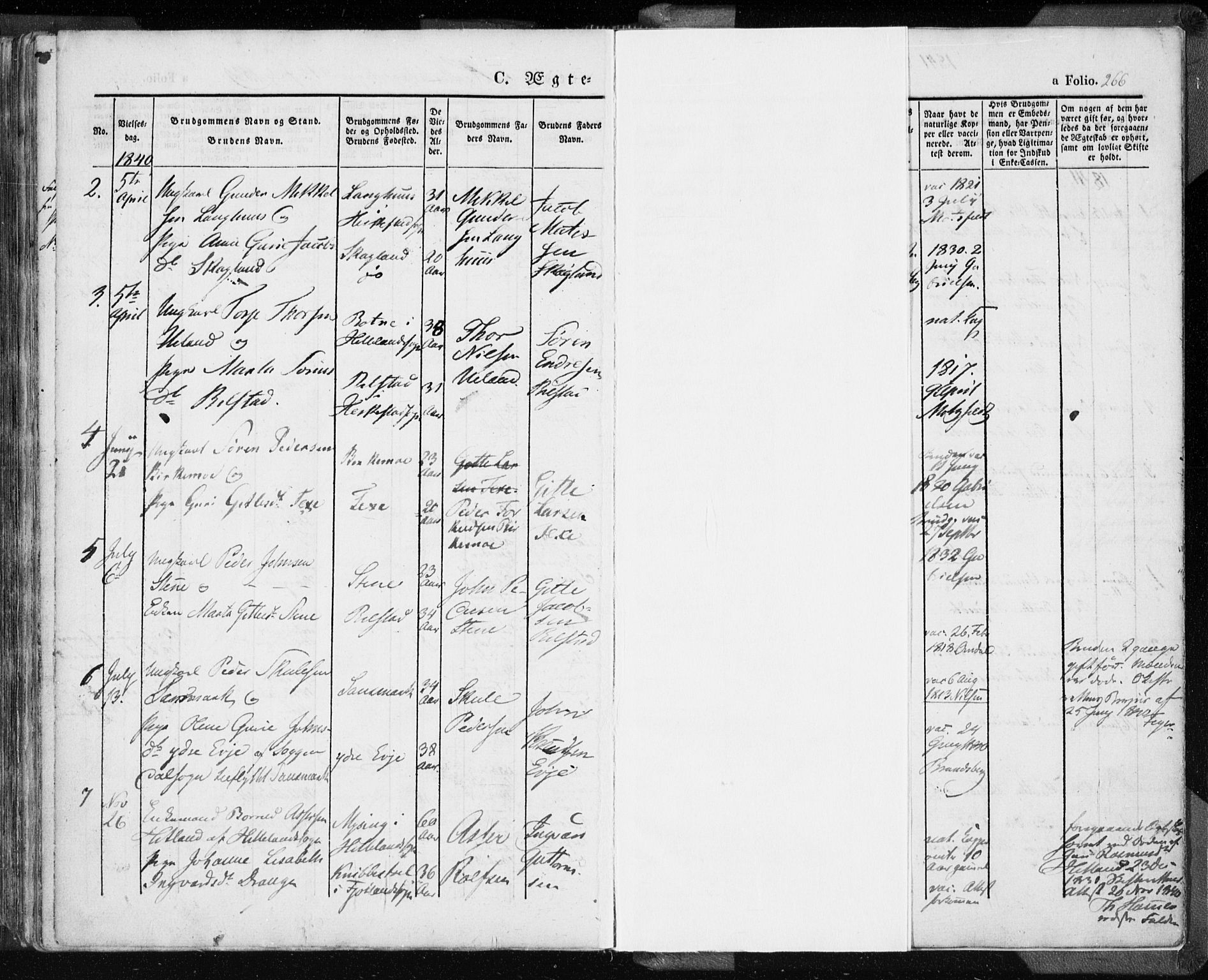 Lund sokneprestkontor, AV/SAST-A-101809/S06/L0007: Parish register (official) no. A 7.1, 1833-1854, p. 266