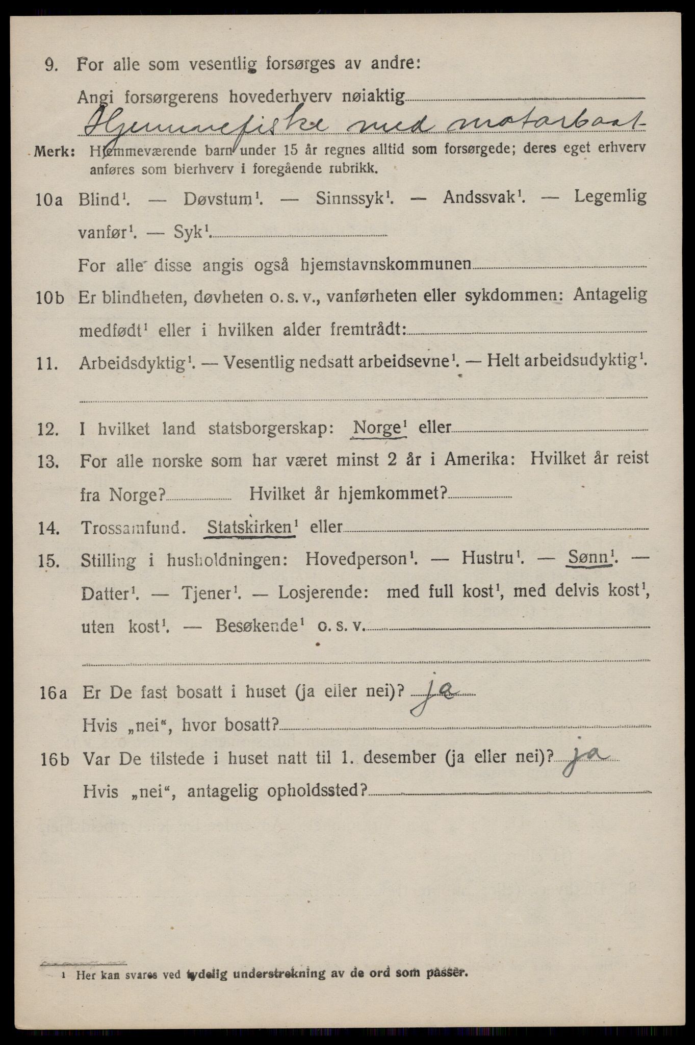 SAST, 1920 census for Mosterøy, 1920, p. 575