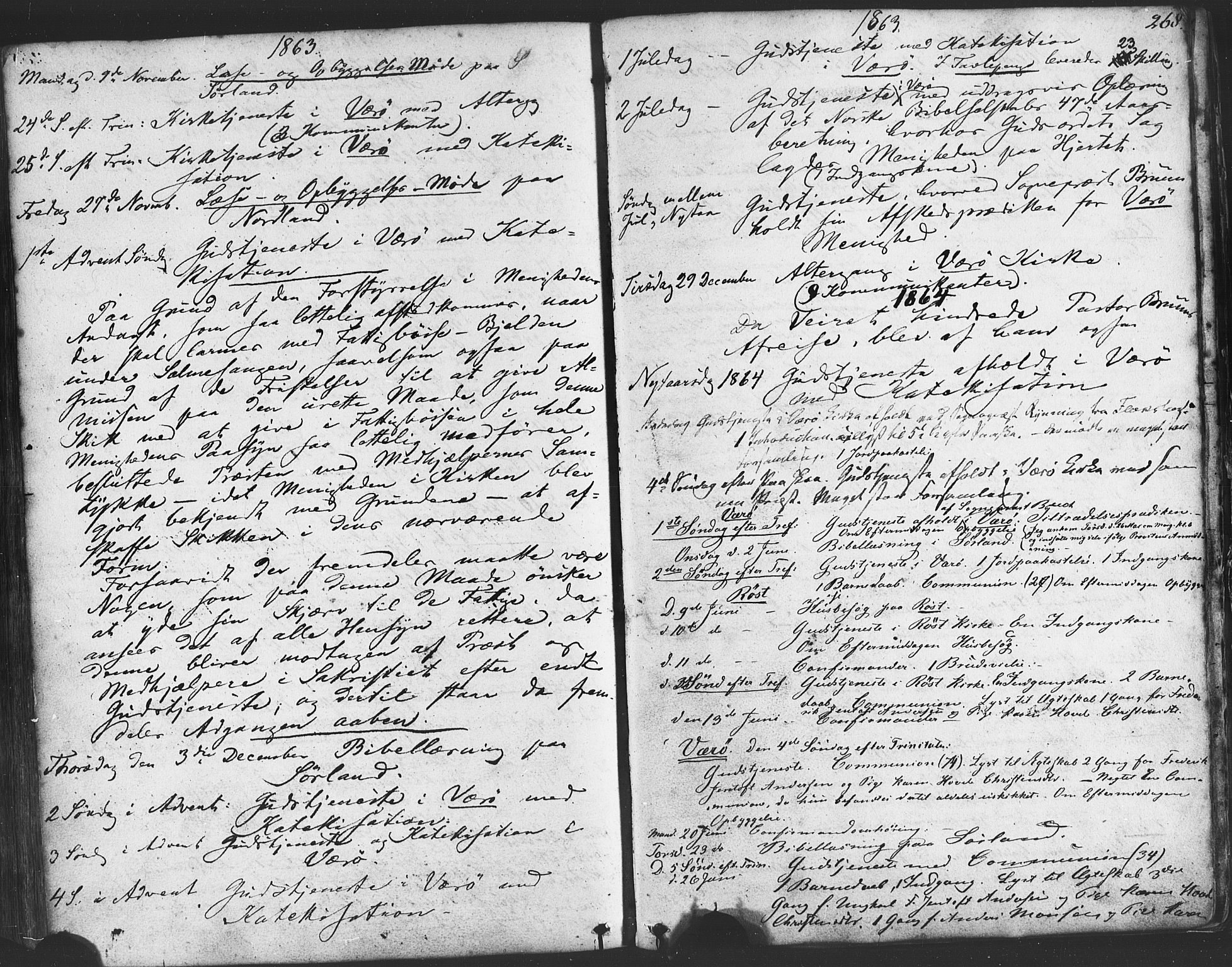 Ministerialprotokoller, klokkerbøker og fødselsregistre - Nordland, SAT/A-1459/807/L0121: Parish register (official) no. 807A04, 1846-1879, p. 268