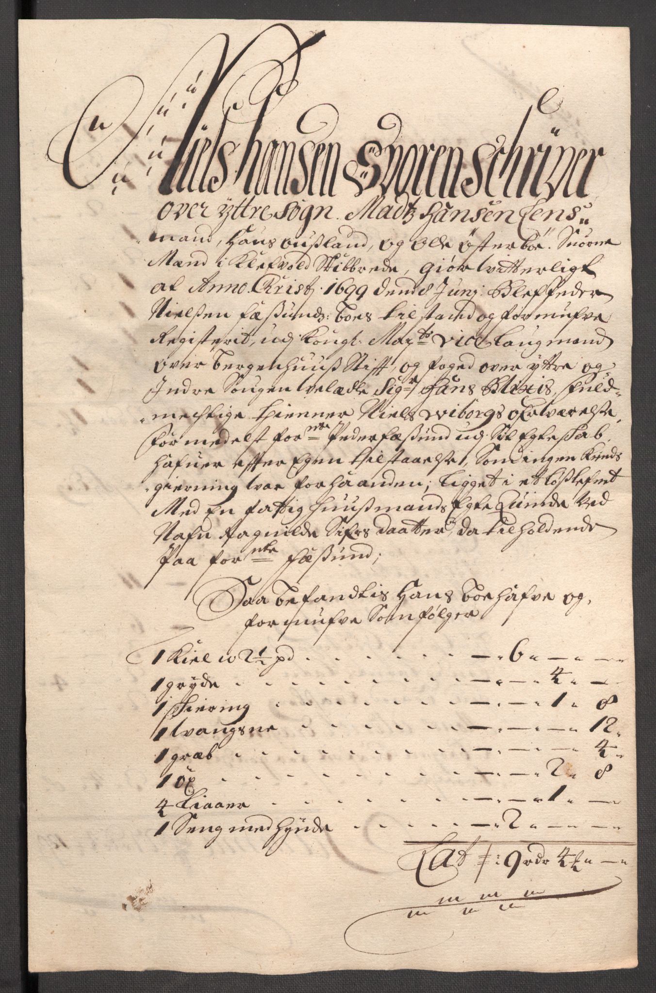 Rentekammeret inntil 1814, Reviderte regnskaper, Fogderegnskap, AV/RA-EA-4092/R52/L3310: Fogderegnskap Sogn, 1698-1699, p. 416