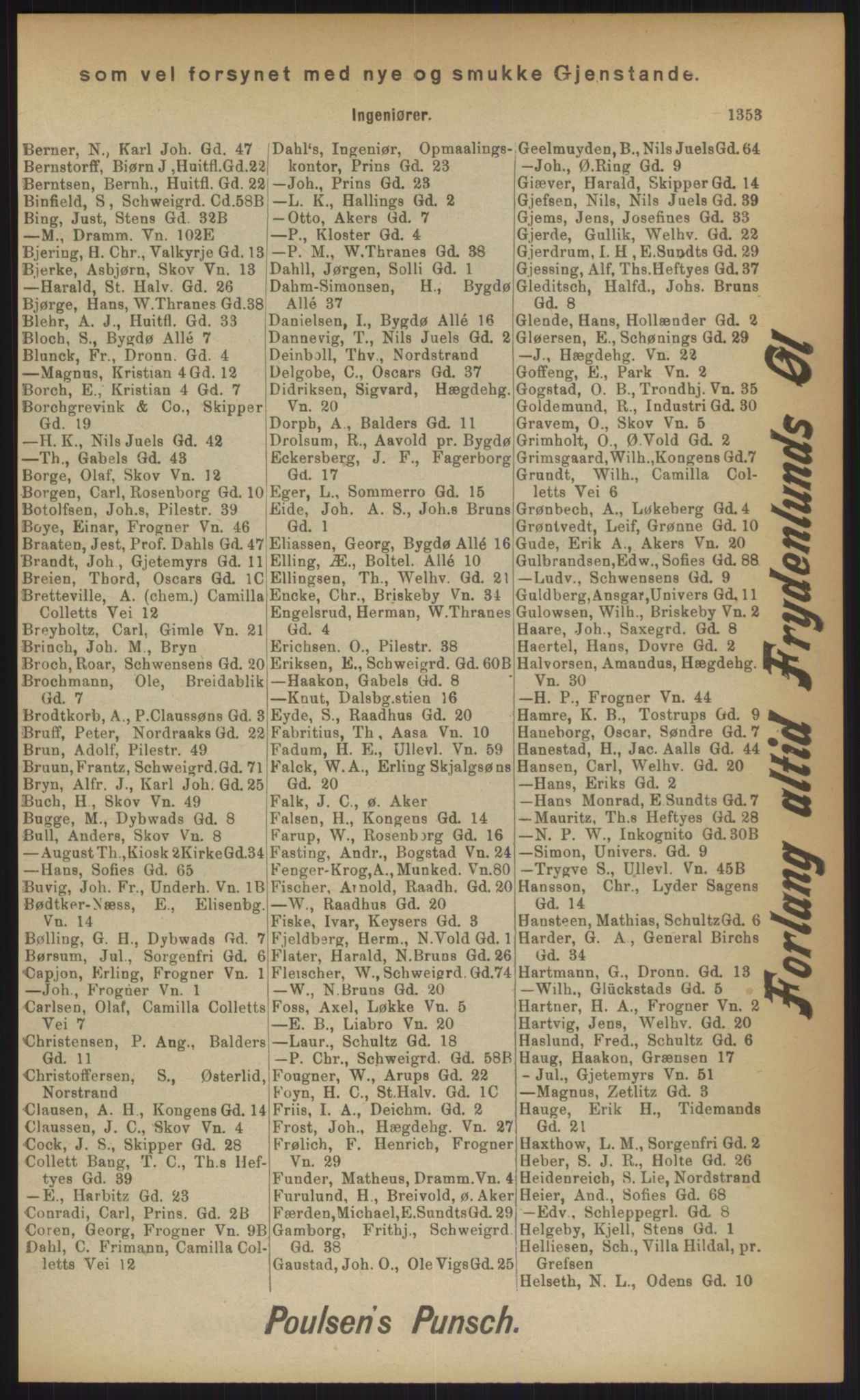 Kristiania/Oslo adressebok, PUBL/-, 1903, p. 1353