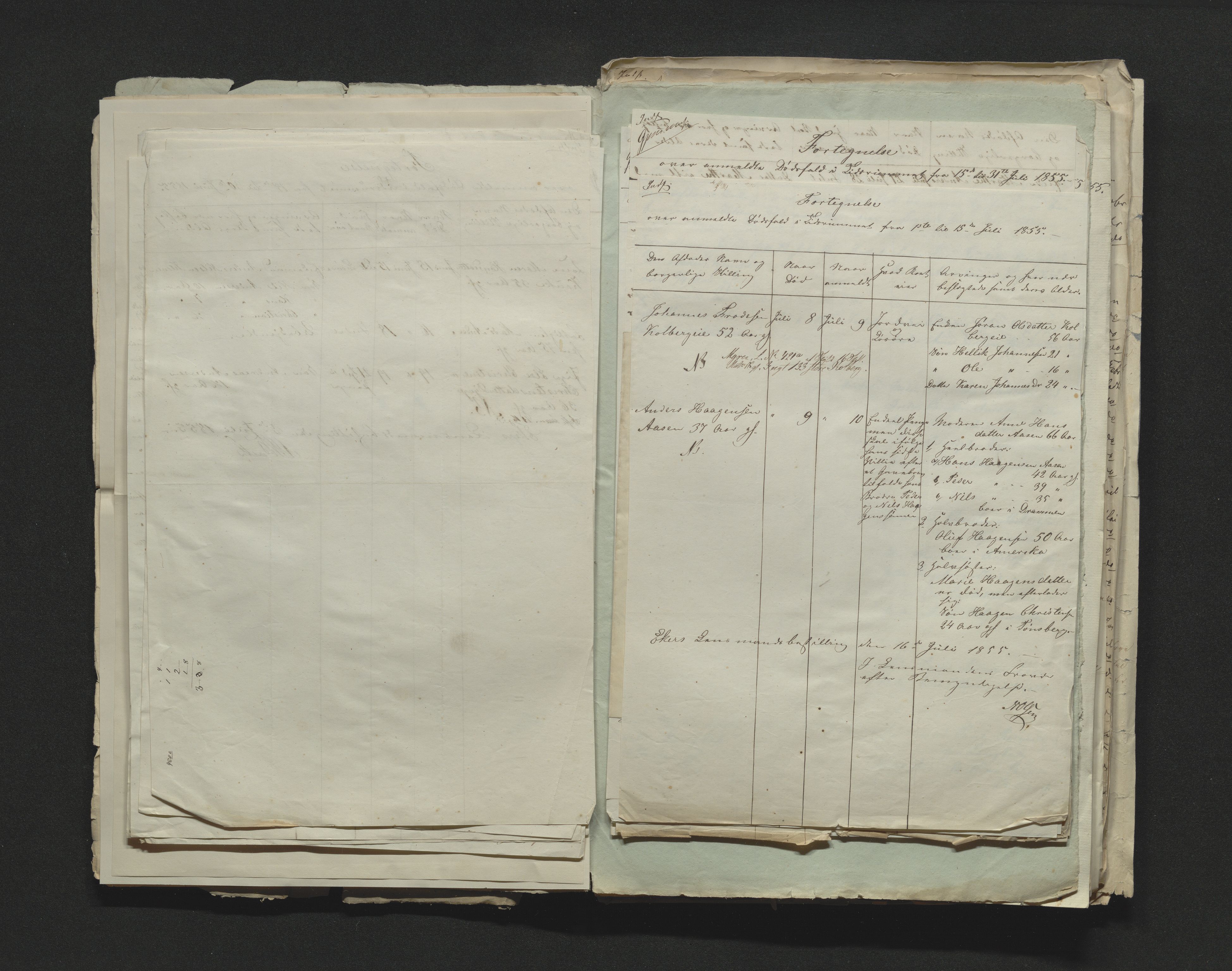 Eiker, Modum og Sigdal sorenskriveri, AV/SAKO-A-123/H/Ha/Hab/L0009: Dødsfallsmeldinger, 1854-1857, p. 157