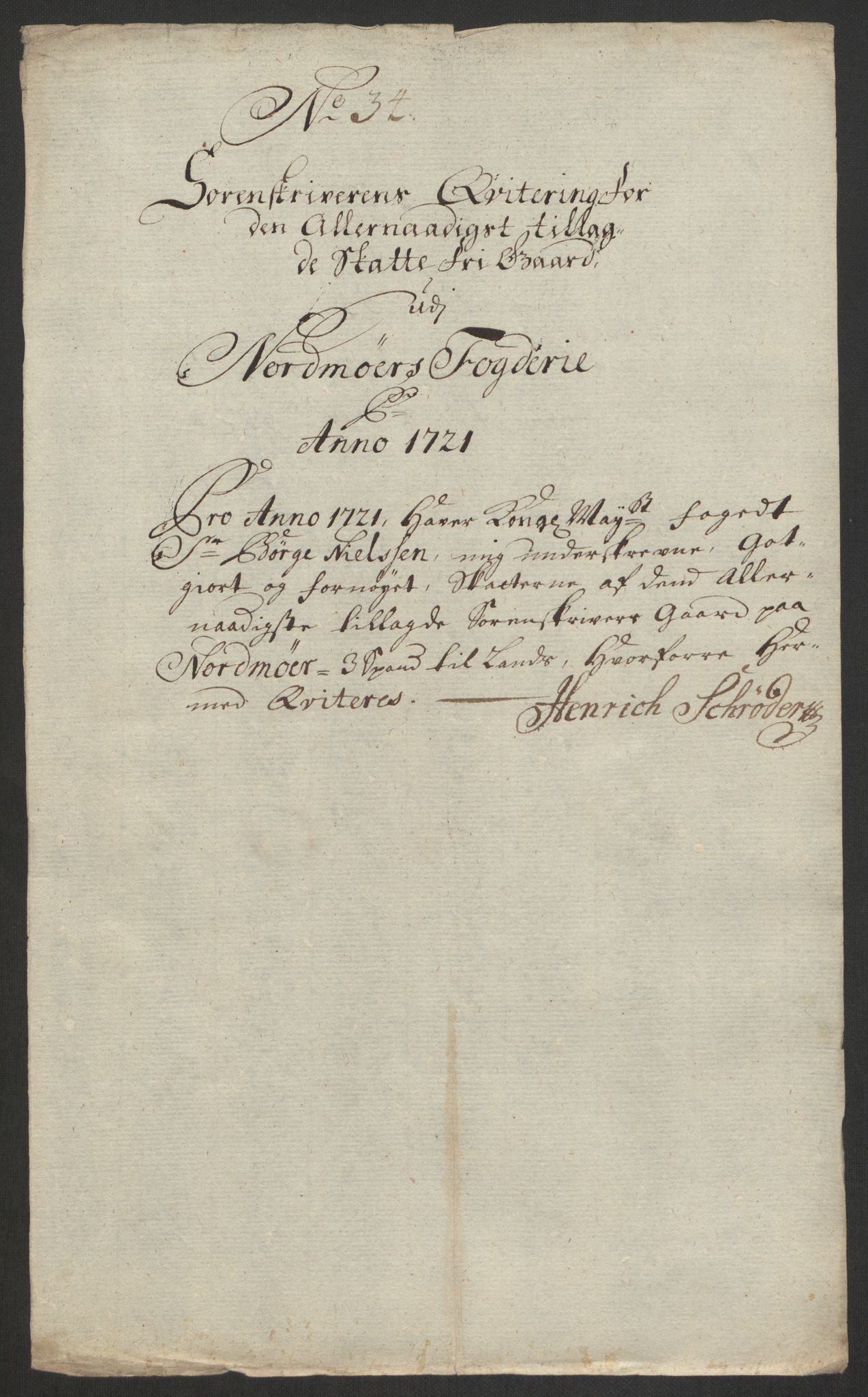 Rentekammeret inntil 1814, Reviderte regnskaper, Fogderegnskap, RA/EA-4092/R56/L3754: Fogderegnskap Nordmøre, 1721, p. 283