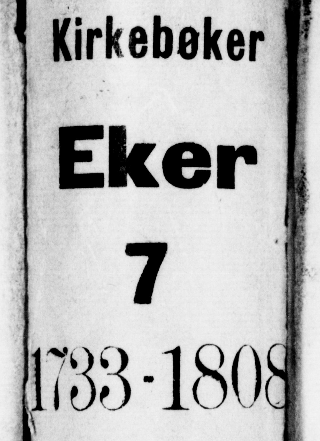 Eiker kirkebøker, SAKO/A-4/F/Fa/L0007: Parish register (official) no. I 7 /1, 1733-1808