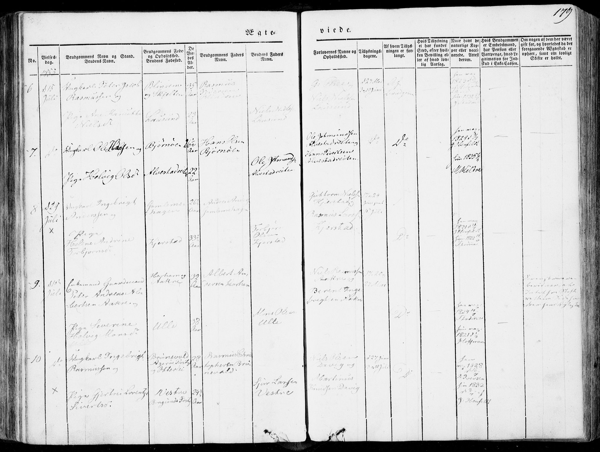 Ministerialprotokoller, klokkerbøker og fødselsregistre - Møre og Romsdal, SAT/A-1454/536/L0497: Parish register (official) no. 536A06, 1845-1865, p. 179