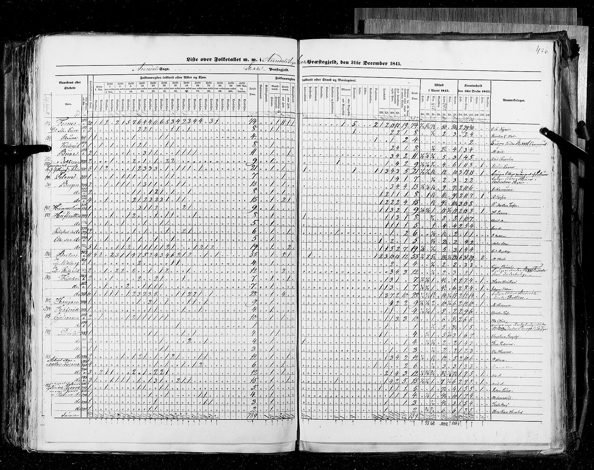 RA, Census 1845, vol. 4: Buskerud amt og Jarlsberg og Larvik amt, 1845, p. 426