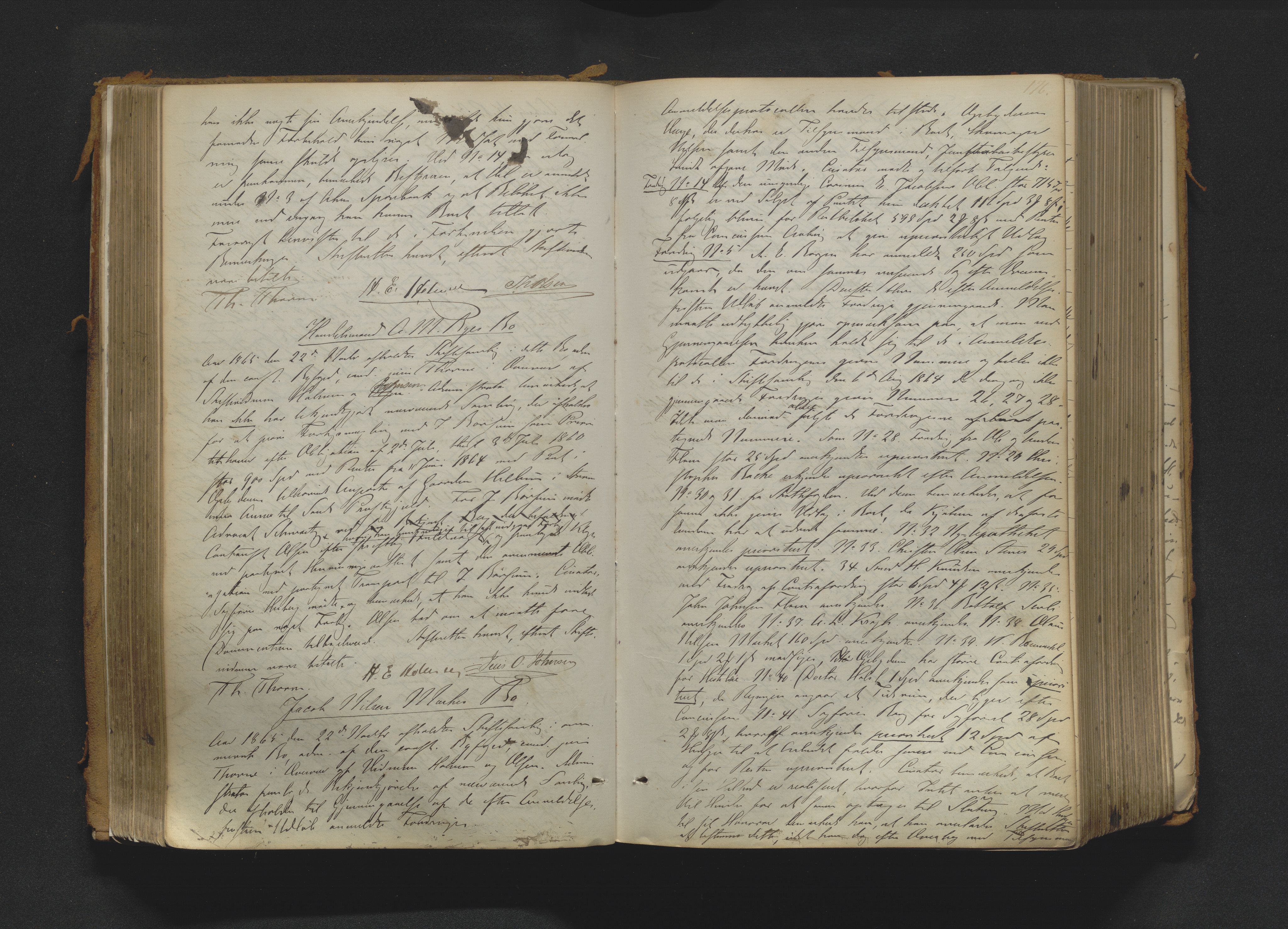 Drammen byfogd, AV/SAKO-A-222/H/Hb/Hbc/L0011: Skifteforhandlingsprotokoll., 1863-1873, p. 176