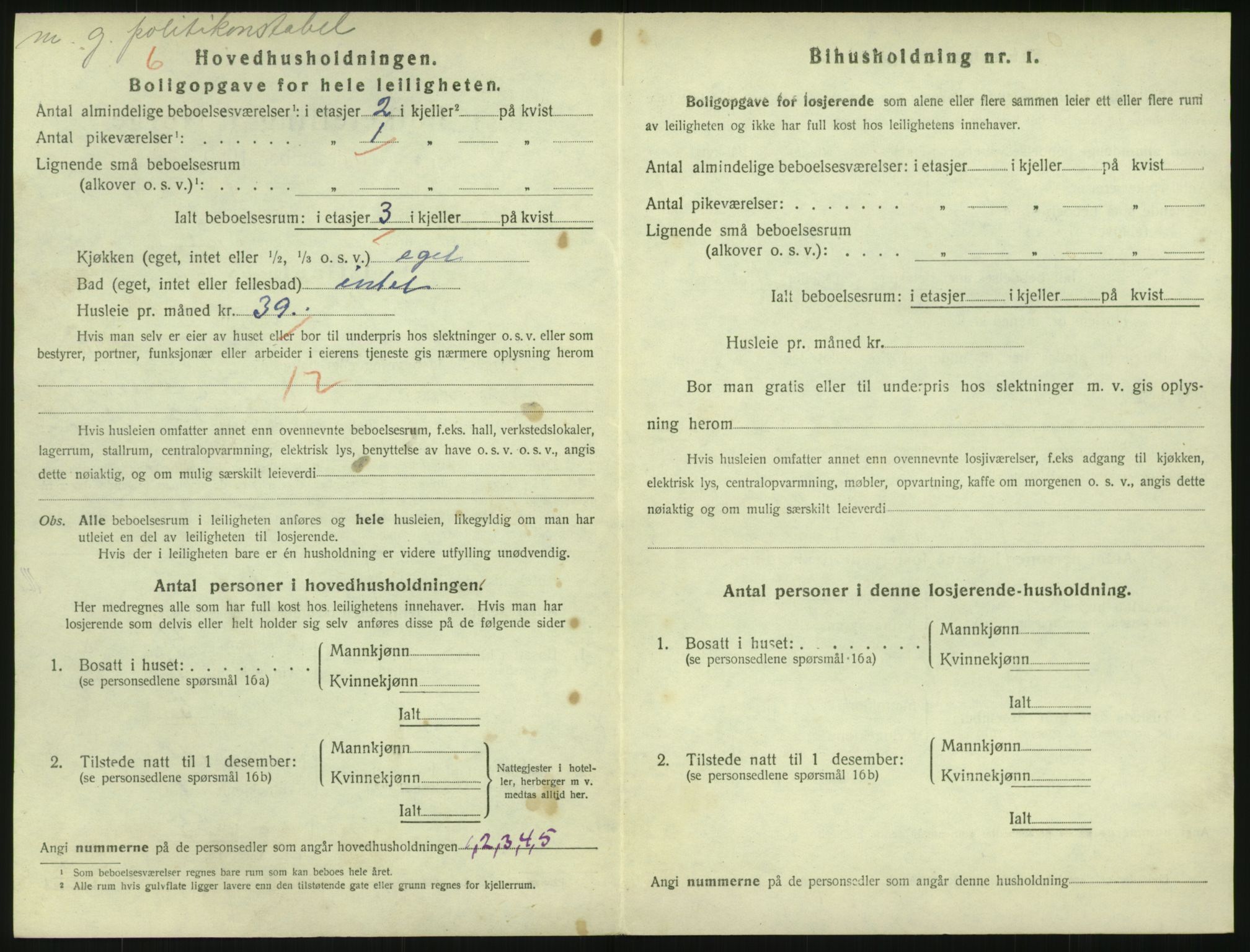 SAO, 1920 census for Kristiania, 1920, p. 99296