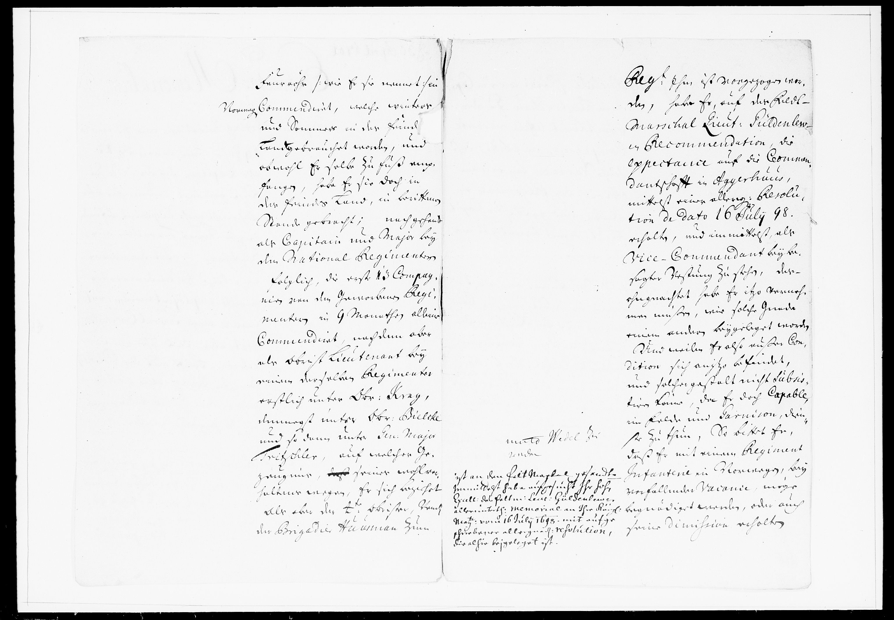 Krigskollegiet, Krigskancelliet, DRA/A-0006/-/0923-0928: Refererede sager, 1701, p. 288