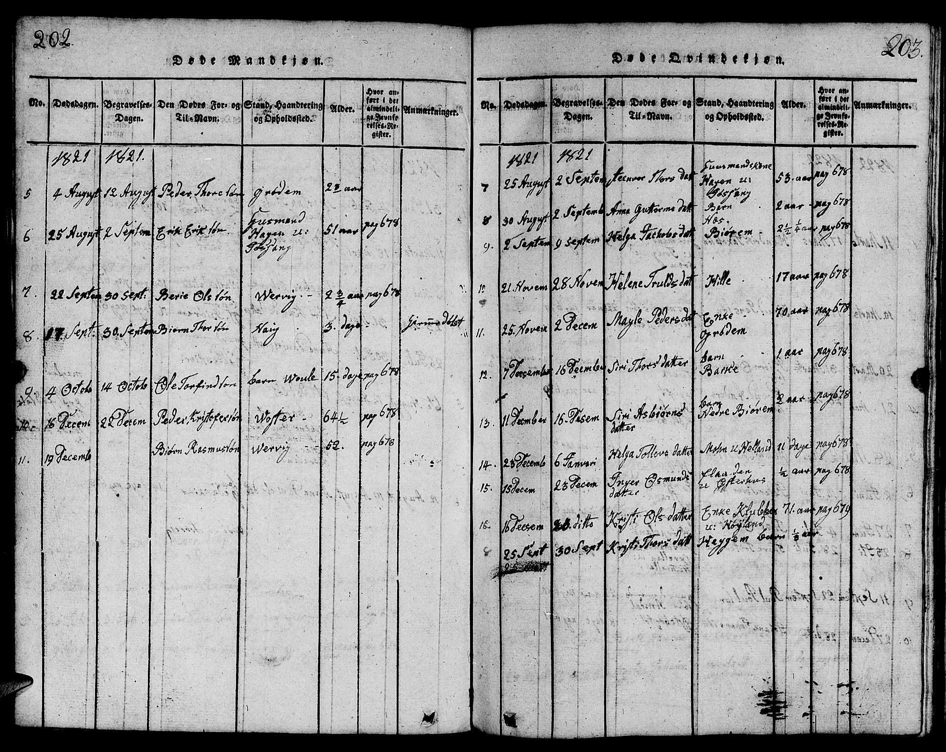 Strand sokneprestkontor, AV/SAST-A-101828/H/Ha/Hab/L0001: Parish register (copy) no. B 1, 1816-1854, p. 202-203