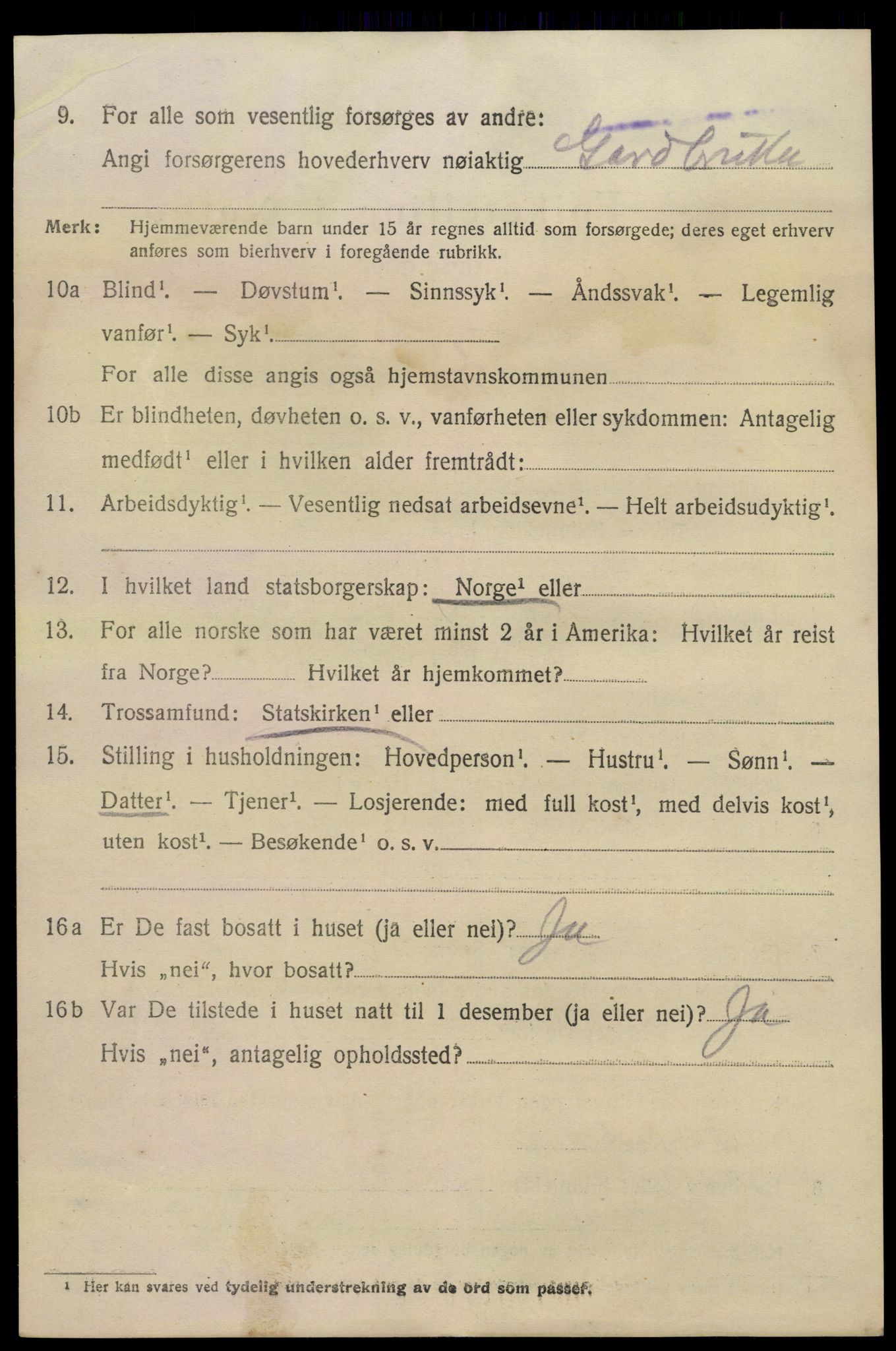SAKO, 1920 census for Sandeherred, 1920, p. 12503