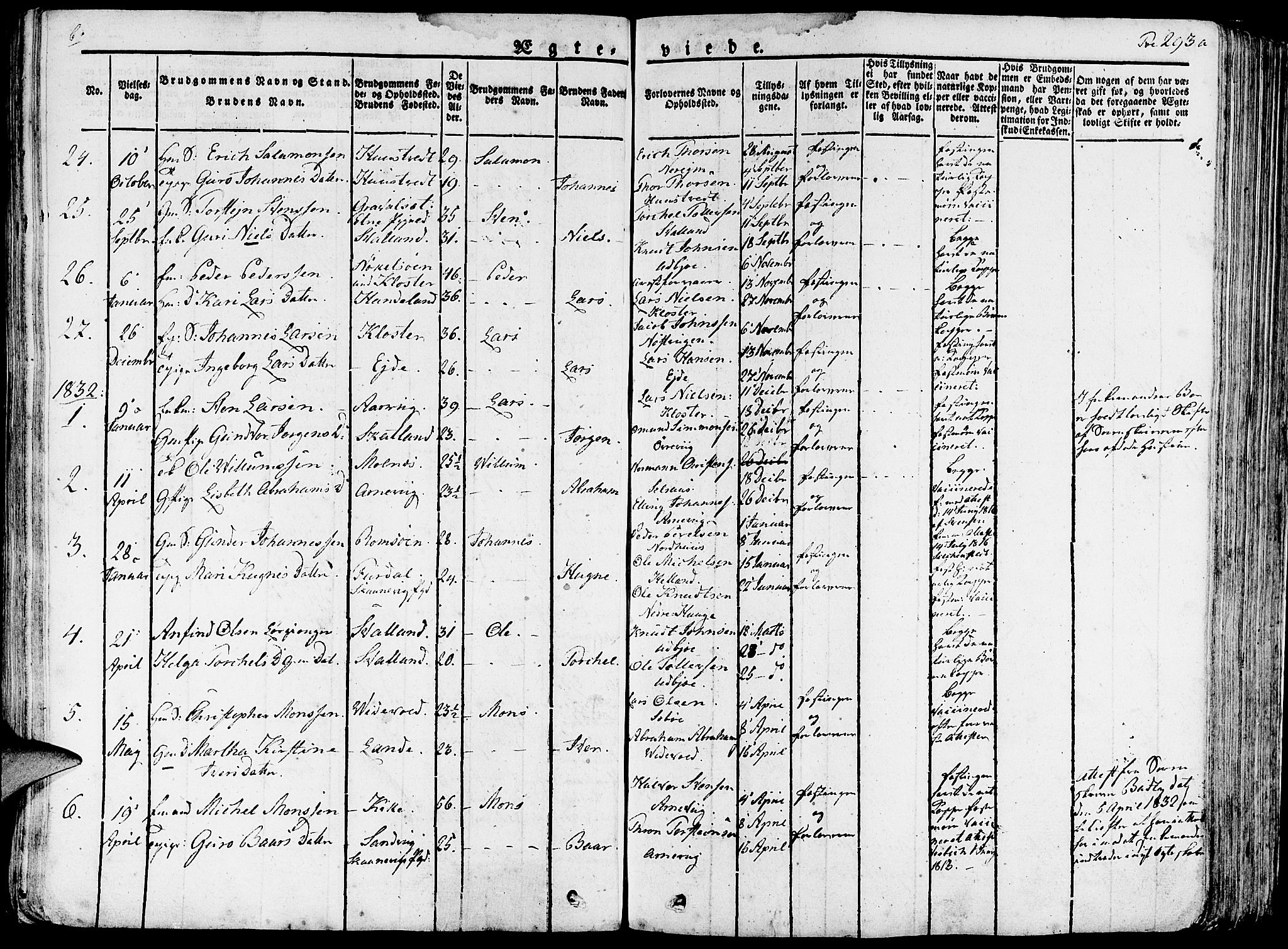 Fjelberg sokneprestembete, AV/SAB-A-75201/H/Haa: Parish register (official) no. A 5, 1822-1834, p. 293