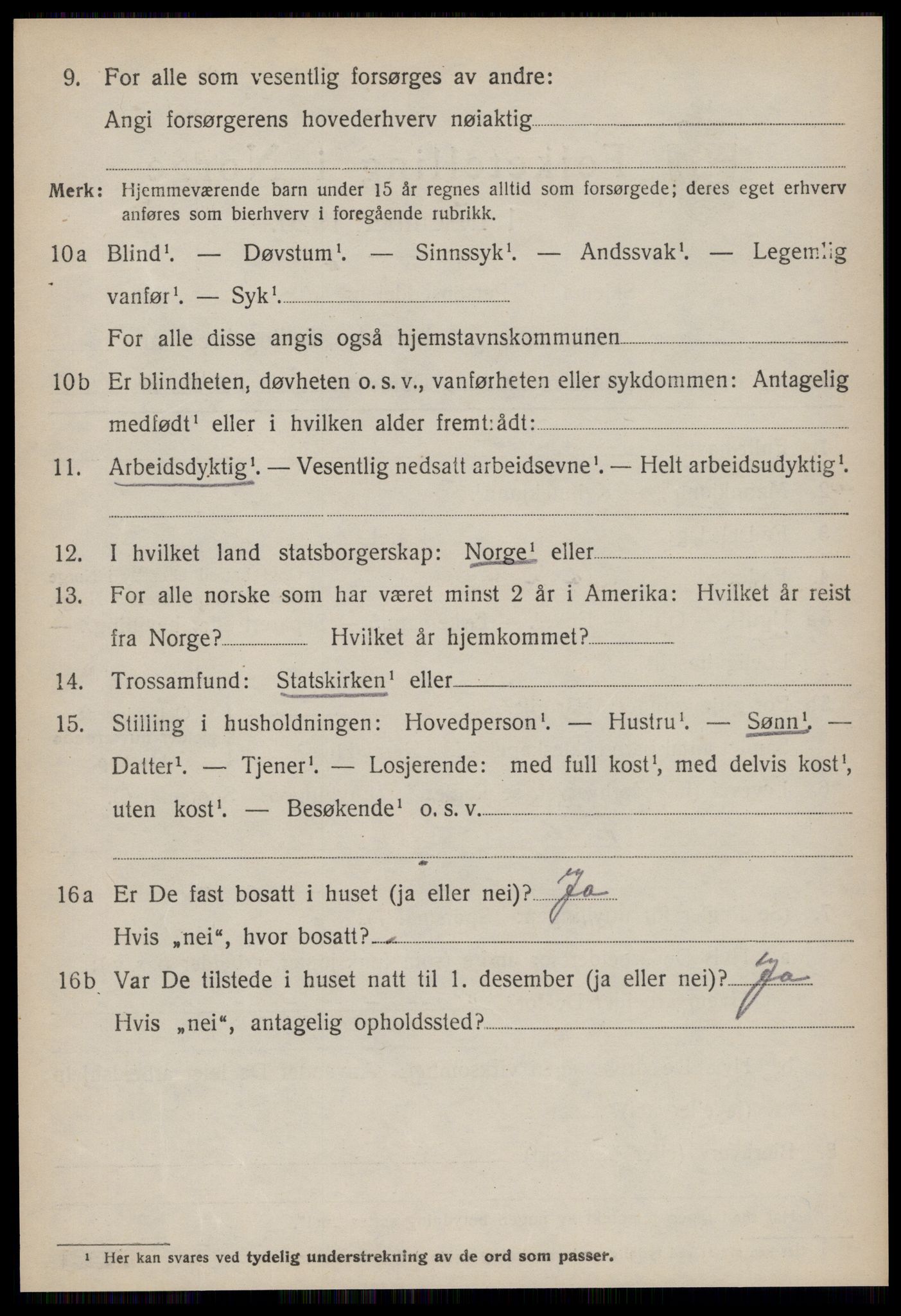 SAT, 1920 census for Vatne, 1920, p. 2161