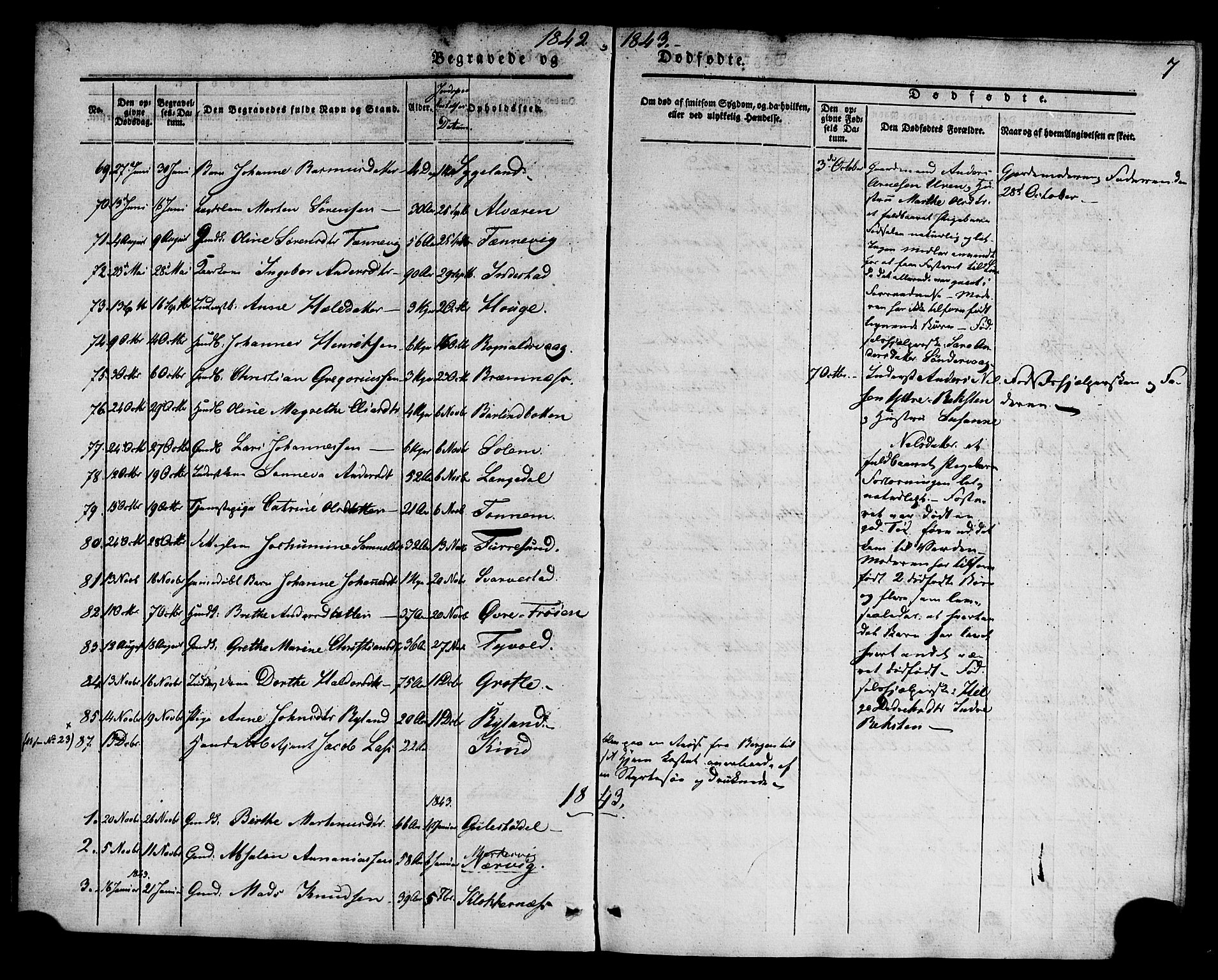 Kinn sokneprestembete, AV/SAB-A-80801/H/Haa/Haaa/L0011: Parish register (official) no. A 11, 1841-1855, p. 7