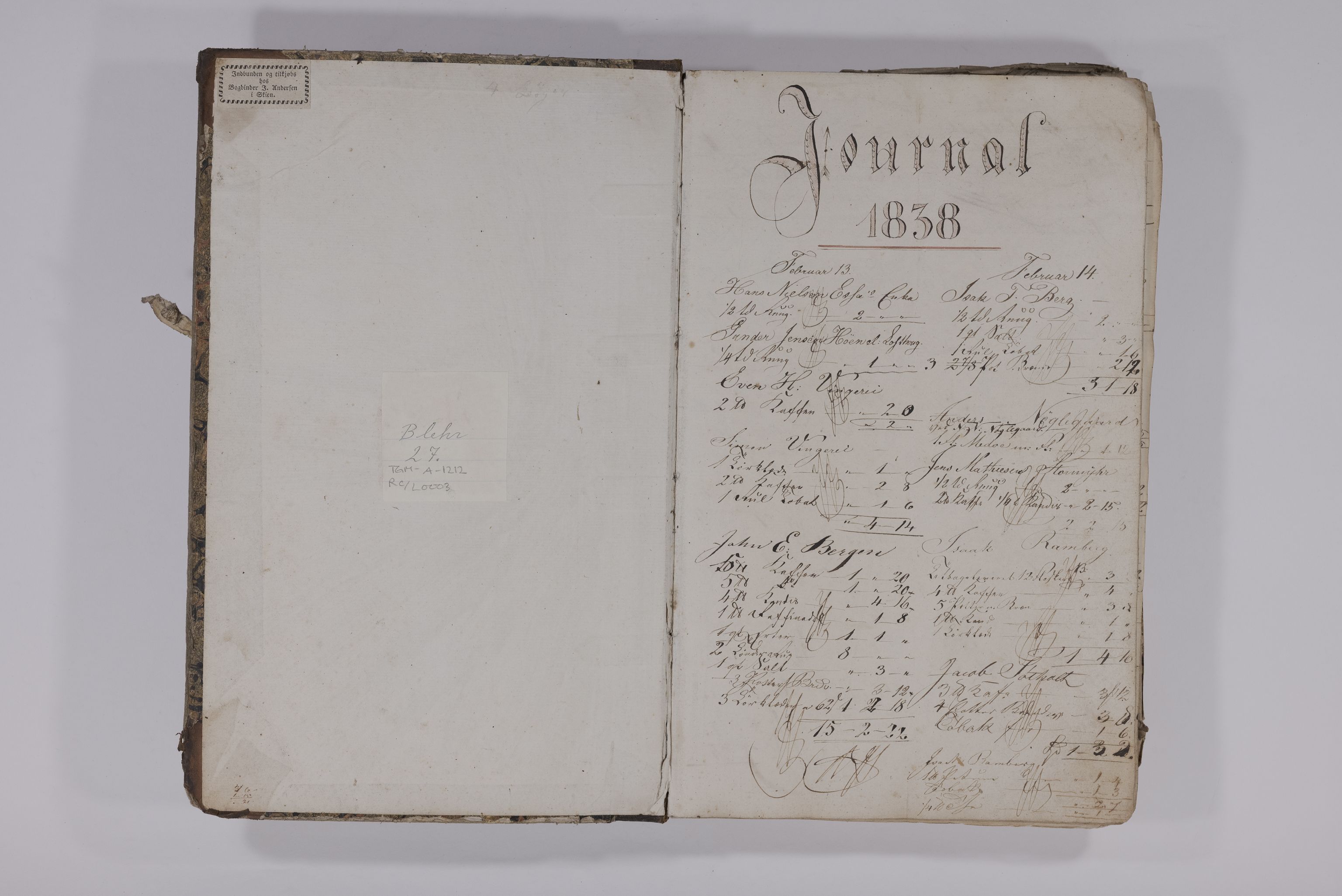 Blehr/ Kjellestad, TEMU/TGM-A-1212/R/Rc/L0003: Journal, 1838-1841, p. 2