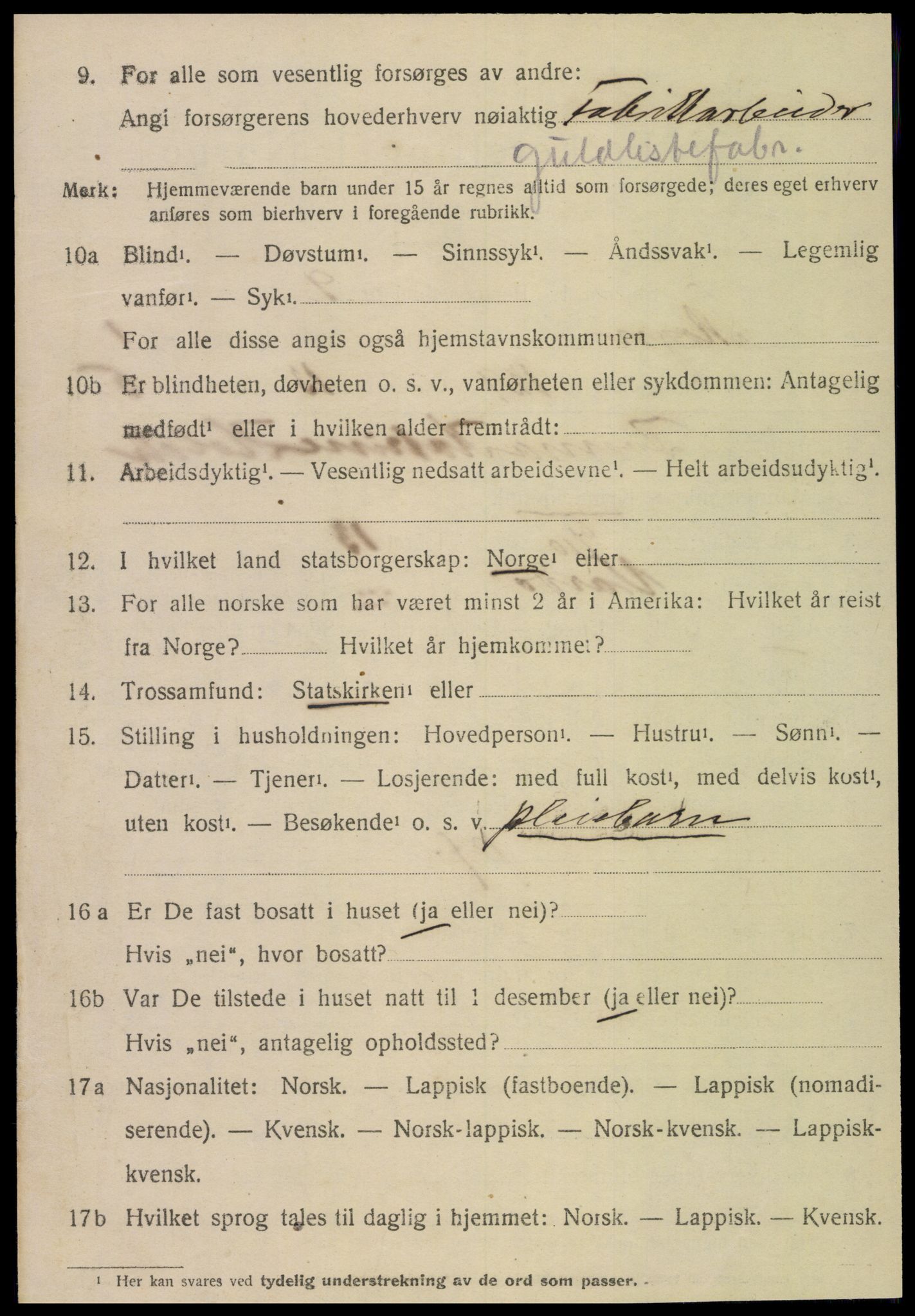 SAT, 1920 census for Skogn, 1920, p. 3026