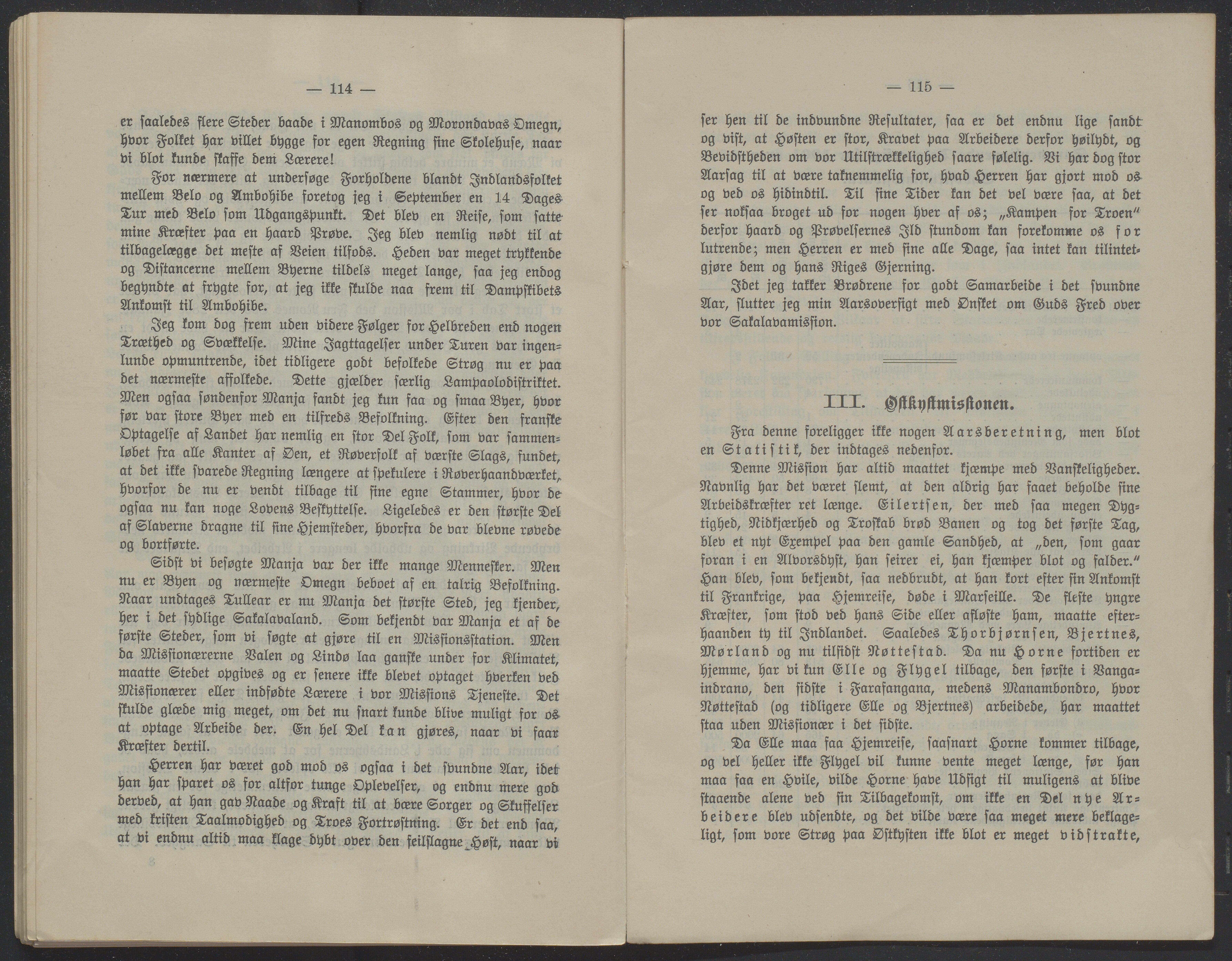 Det Norske Misjonsselskap - hovedadministrasjonen, VID/MA-A-1045/D/Db/Dba/L0340/0002: Beretninger, Bøker, Skrifter o.l   / Årsberetninger. Heftet. 60. , 1901, p. 114-115