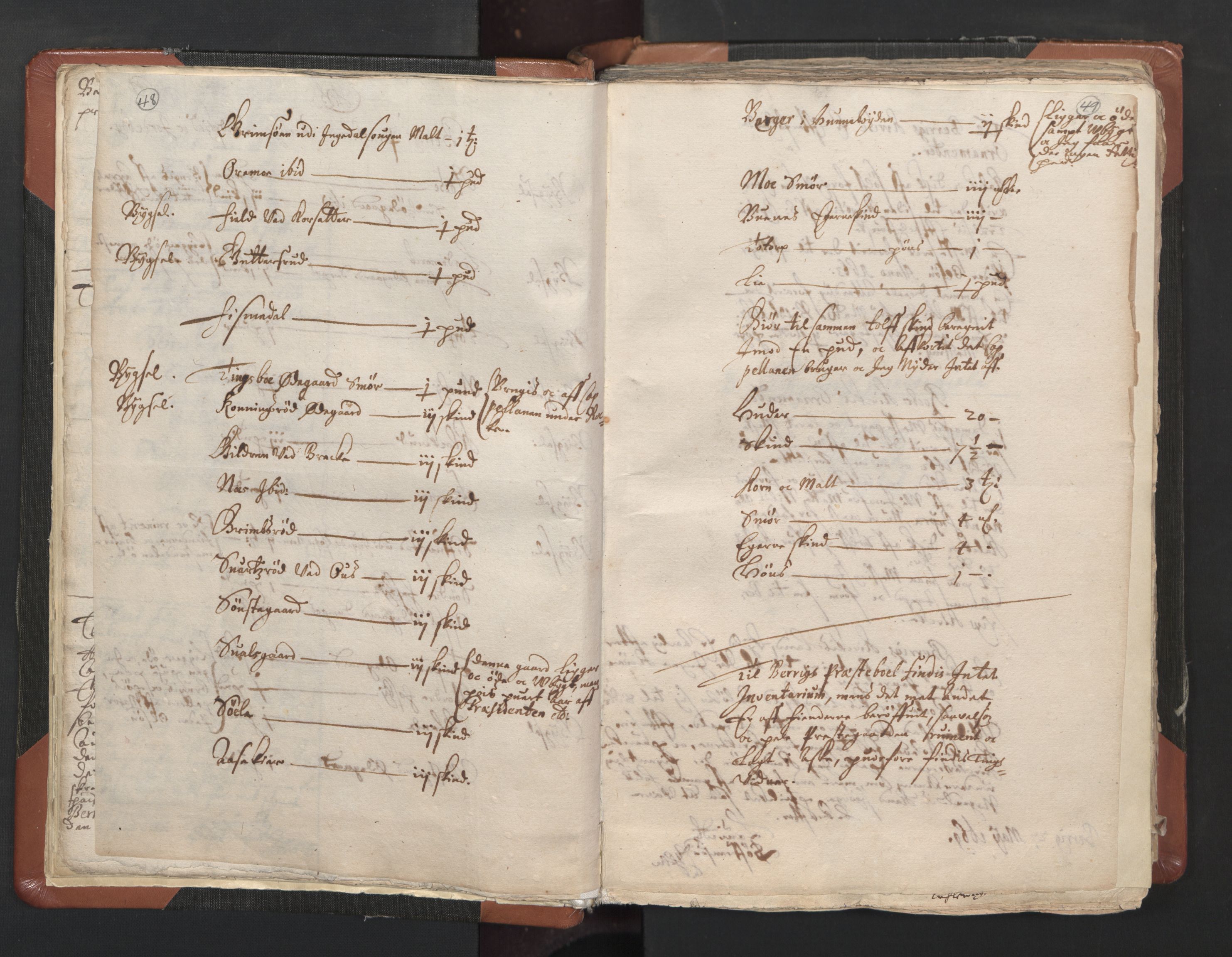 RA, Vicar's Census 1664-1666, no. 1: Nedre Borgesyssel deanery, 1664-1666, p. 48-49
