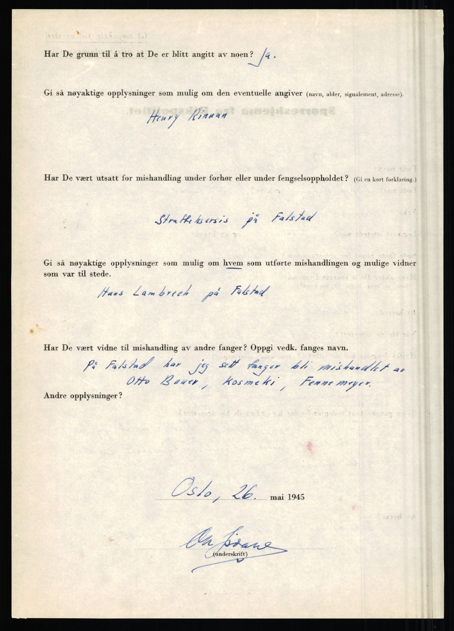 Rikspolitisjefen, AV/RA-S-1560/L/L0007: Heen, Erik C. - Iversen, Trygve, 1940-1945, p. 1218