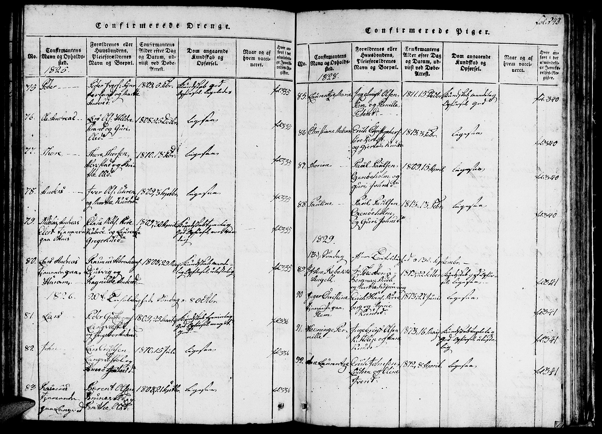 Ministerialprotokoller, klokkerbøker og fødselsregistre - Møre og Romsdal, SAT/A-1454/536/L0506: Parish register (copy) no. 536C01, 1818-1859, p. 243