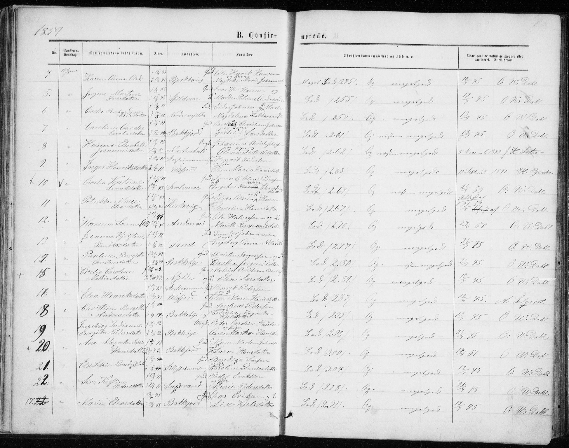 Balsfjord sokneprestembete, AV/SATØ-S-1303/G/Ga/L0001kirke: Parish register (official) no. 1, 1858-1870