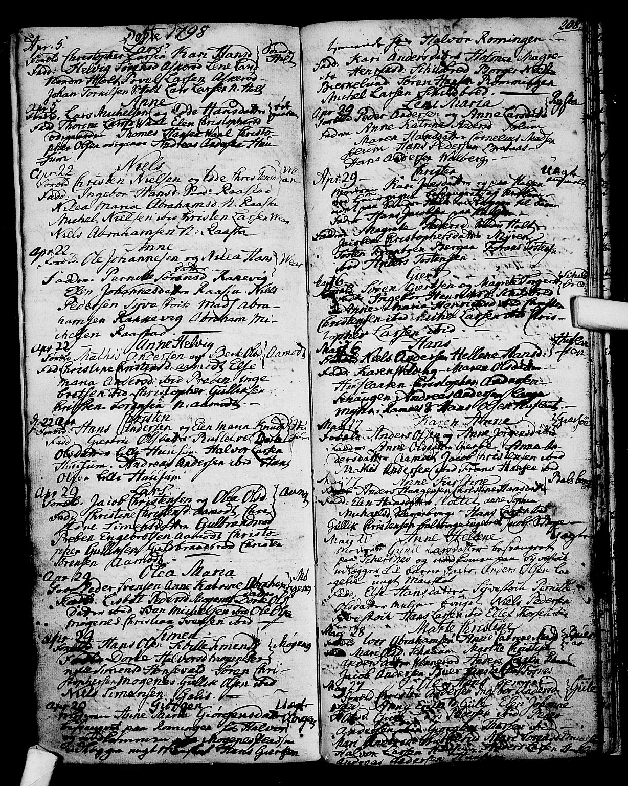 Stokke kirkebøker, AV/SAKO-A-320/F/Fa/L0003: Parish register (official) no. I 3, 1771-1803, p. 208