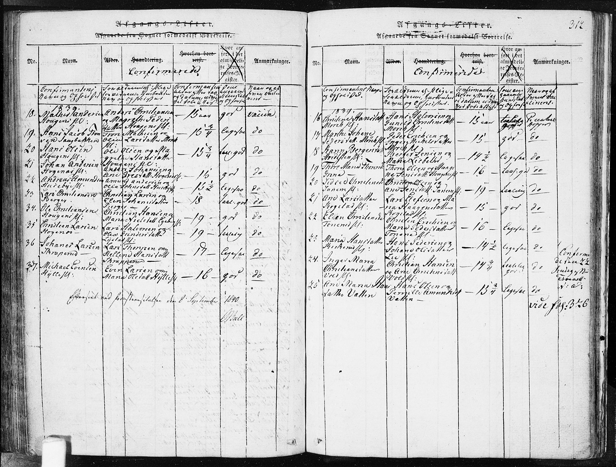 Spydeberg prestekontor Kirkebøker, AV/SAO-A-10924/F/Fa/L0004: Parish register (official) no. I 4, 1814-1841, p. 312