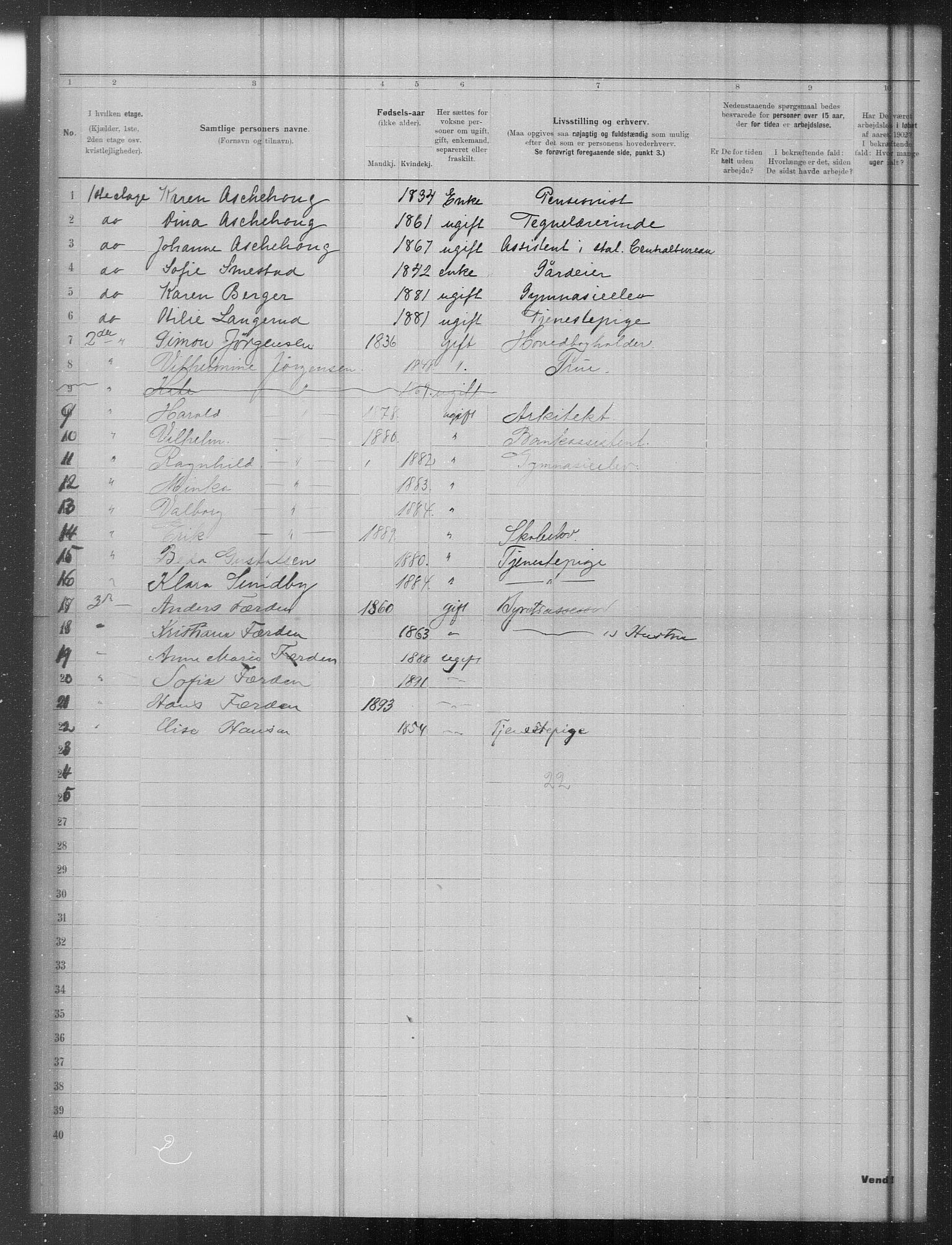 OBA, Municipal Census 1902 for Kristiania, 1902, p. 18481