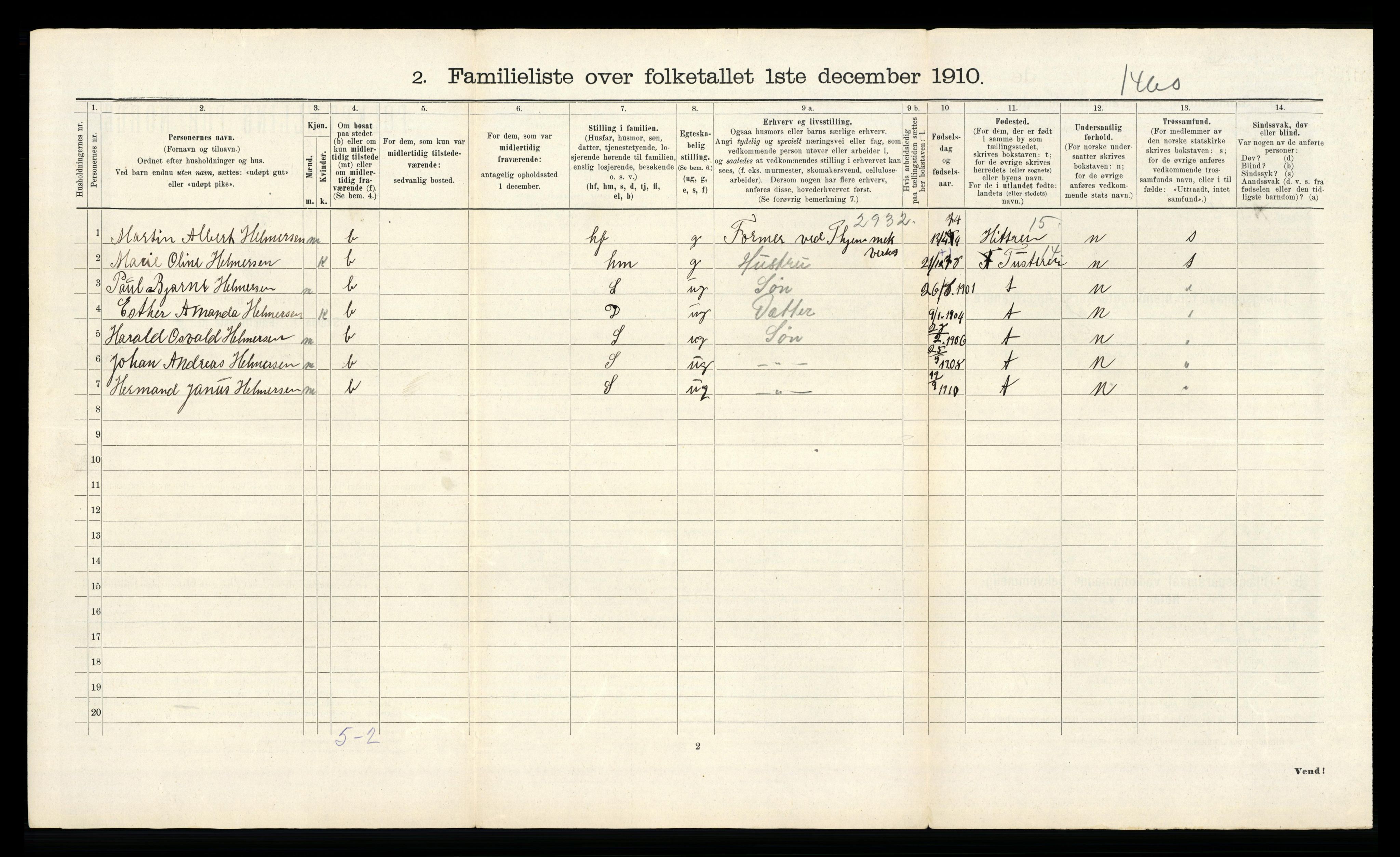 RA, 1910 census for Trondheim, 1910, p. 23890