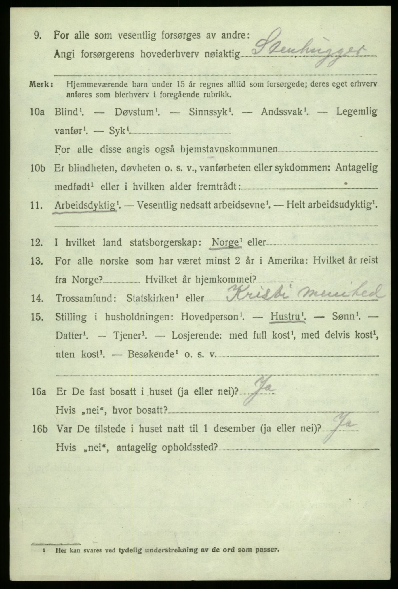 SAO, 1920 census for Borge, 1920, p. 3048