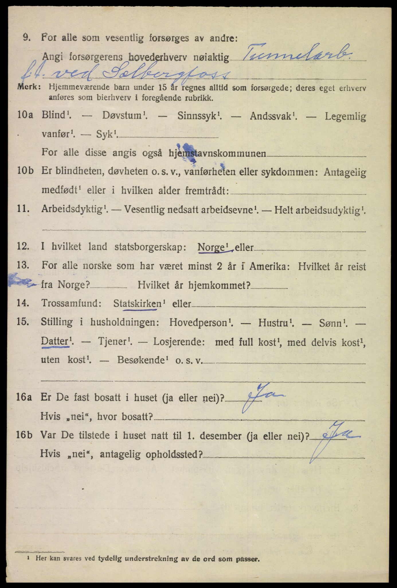 SAH, 1920 census for Lunner, 1920, p. 7658