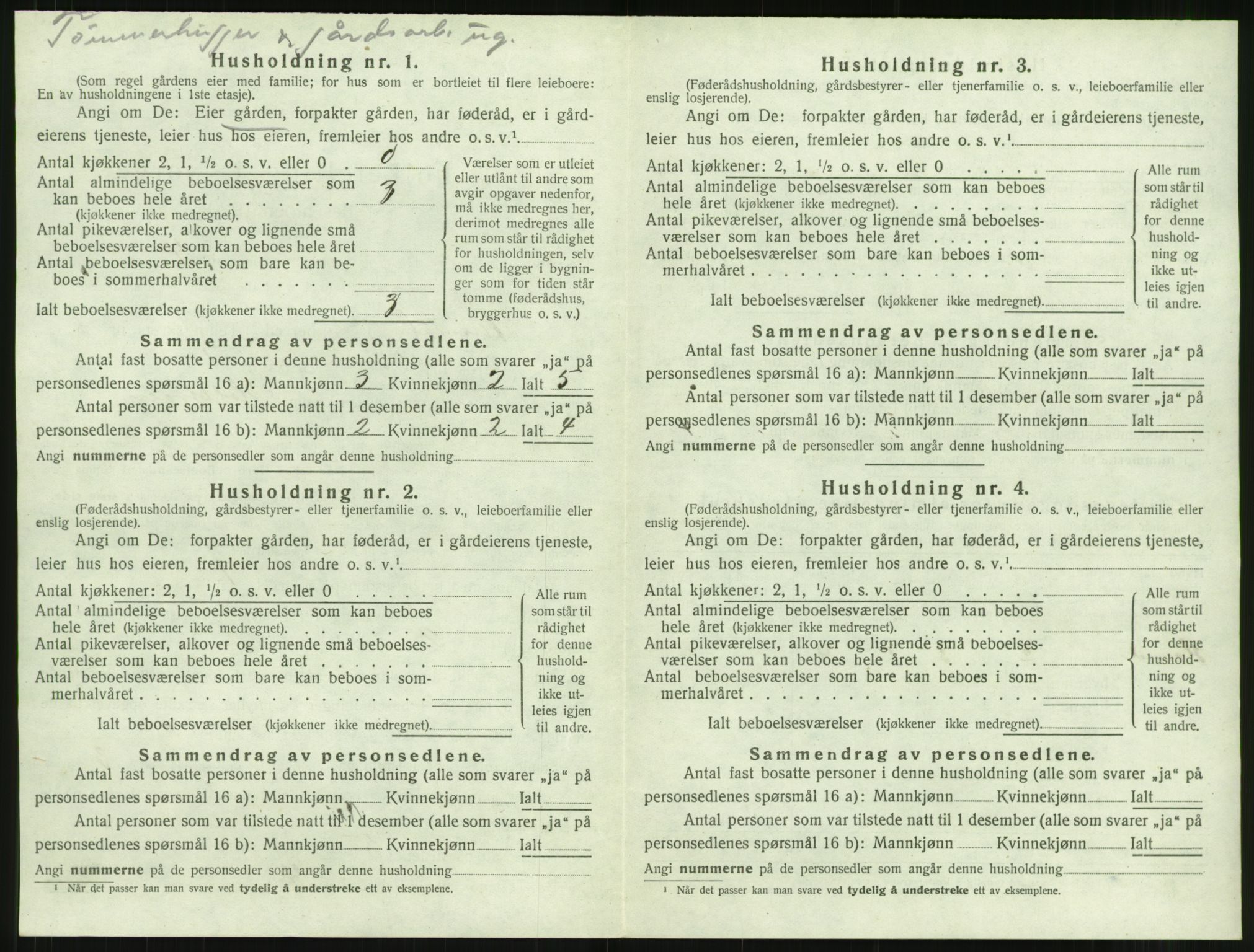 SAT, 1920 census for Rindal, 1920, p. 543