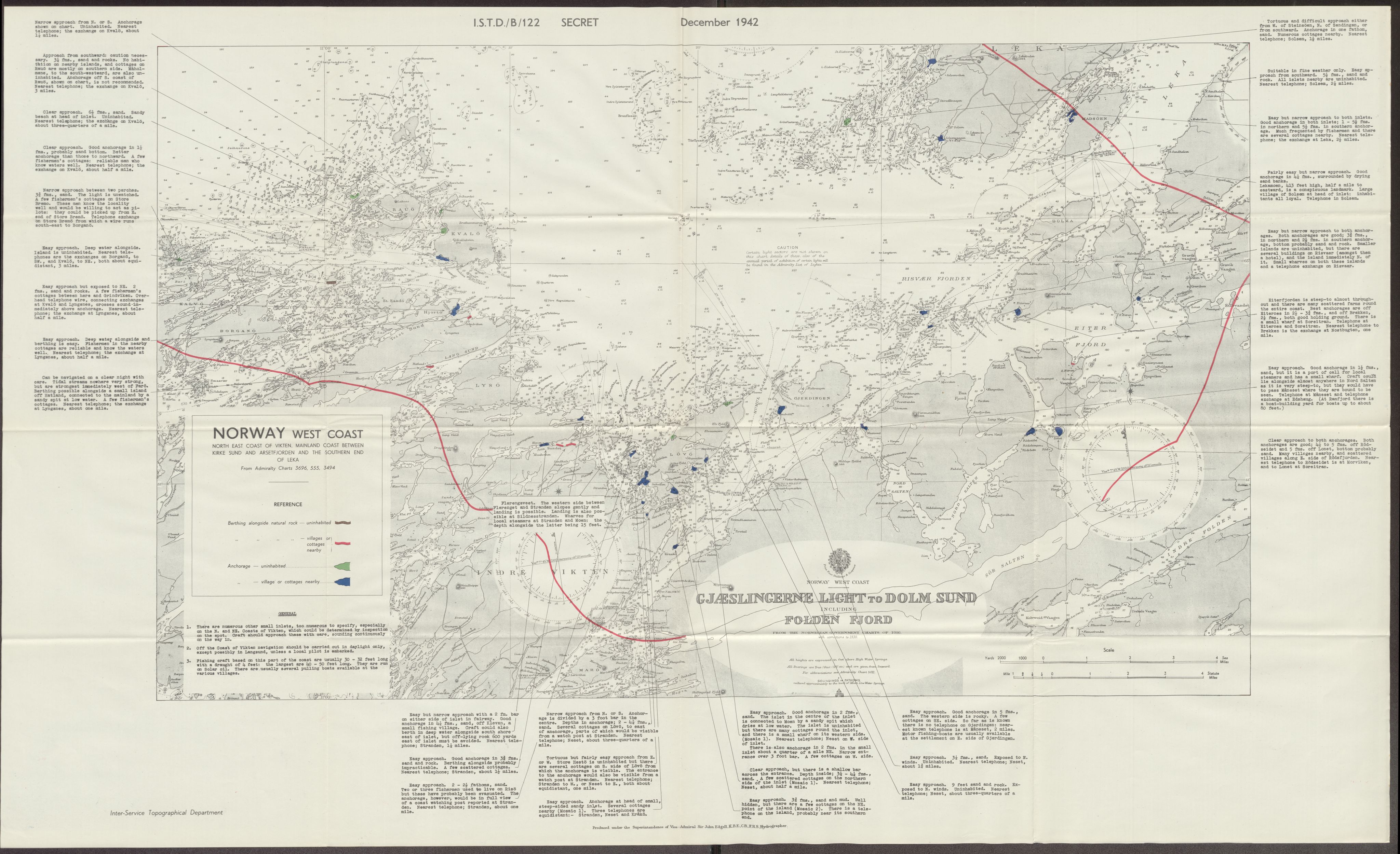 Forsvaret, Forsvarets overkommando II, AV/RA-RAFA-3915/D/Dd/L0019: Sør/vest Norge, 1942-1944, p. 2