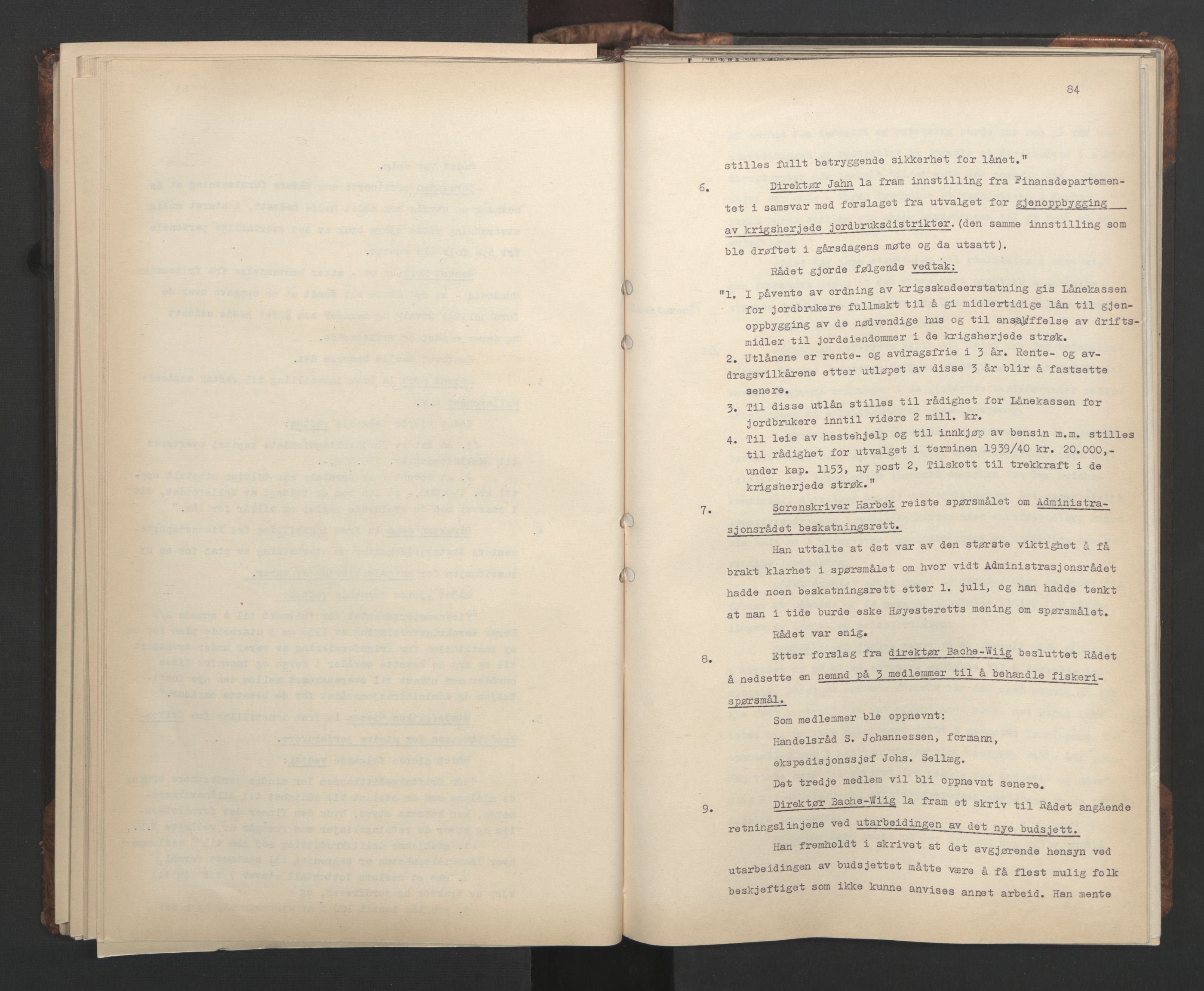 Administrasjonsrådet, AV/RA-S-1004/A/L0001: Møteprotokoll med tillegg 15/4-25/9, 1940, p. 84