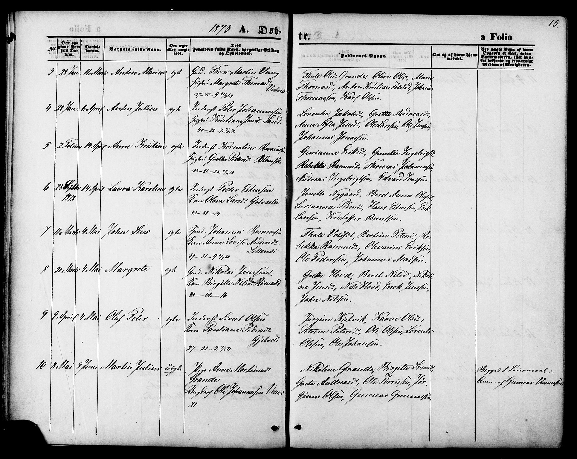 Ministerialprotokoller, klokkerbøker og fødselsregistre - Nord-Trøndelag, SAT/A-1458/744/L0419: Parish register (official) no. 744A03, 1867-1881, p. 15
