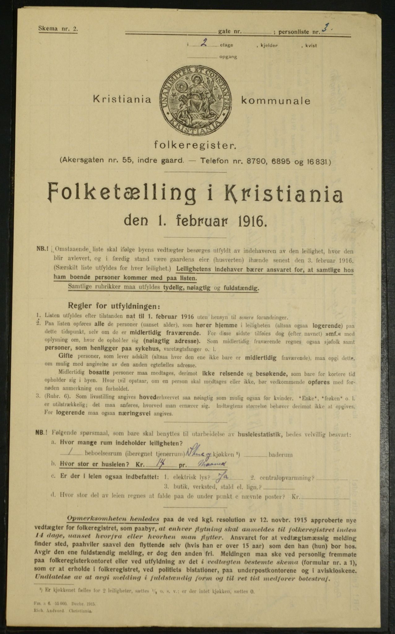 OBA, Municipal Census 1916 for Kristiania, 1916, p. 4059