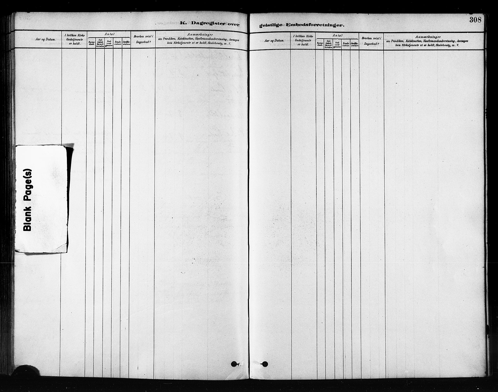 Kautokeino sokneprestembete, AV/SATØ-S-1340/H/Ha/L0004.kirke: Parish register (official) no. 4, 1877-1896, p. 308