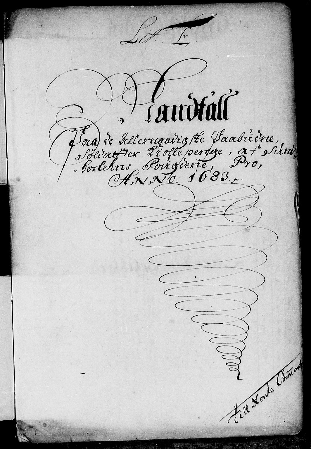 Rentekammeret inntil 1814, Reviderte regnskaper, Stiftamtstueregnskaper, Bergen stiftamt, AV/RA-EA-6043/R/Rc/L0066: Bergen stiftamt, 1683