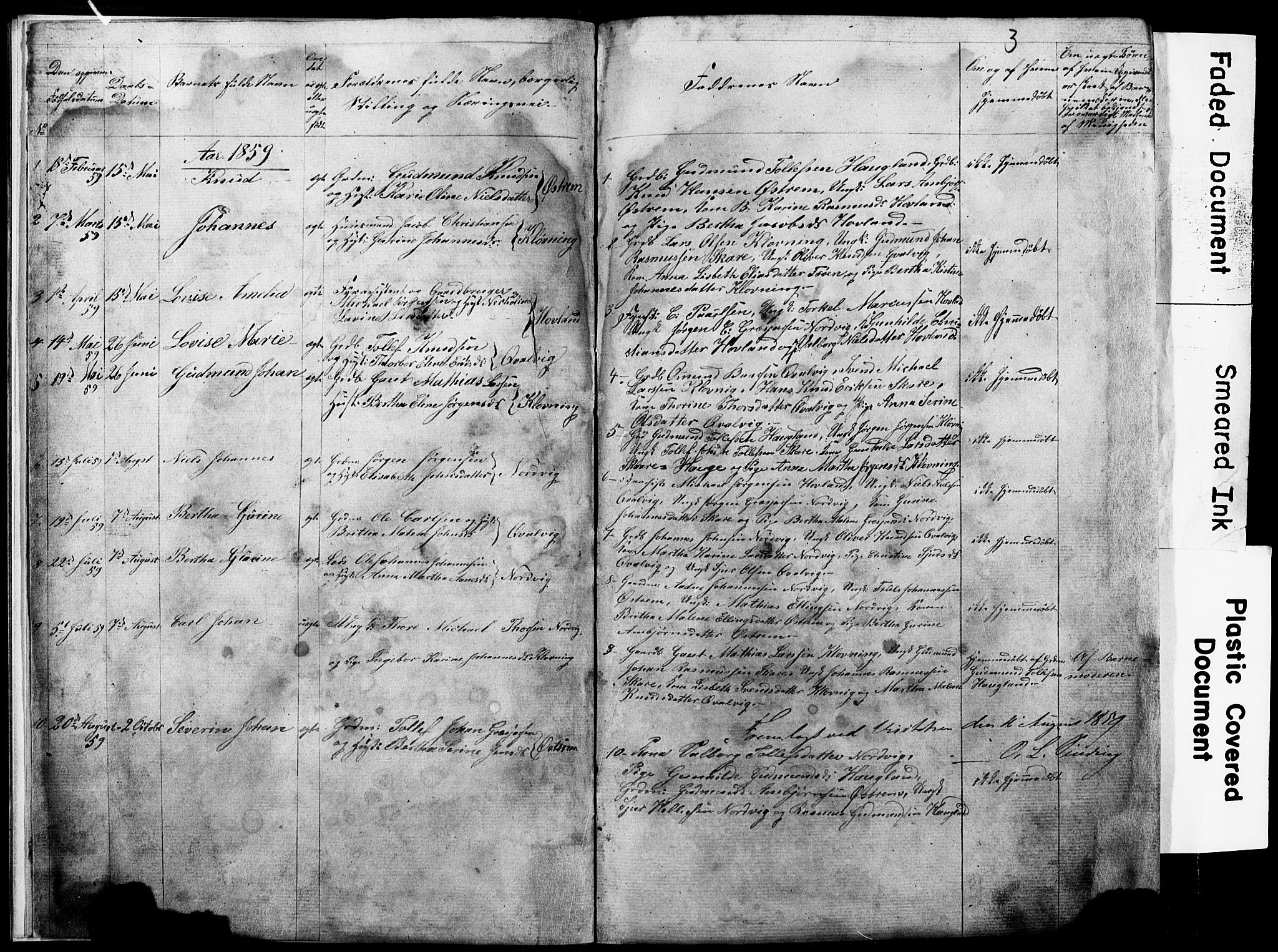 Torvastad sokneprestkontor, SAST/A -101857/H/Ha/Hab/L0005: Parish register (copy) no. B 5, 1857-1908, p. 3