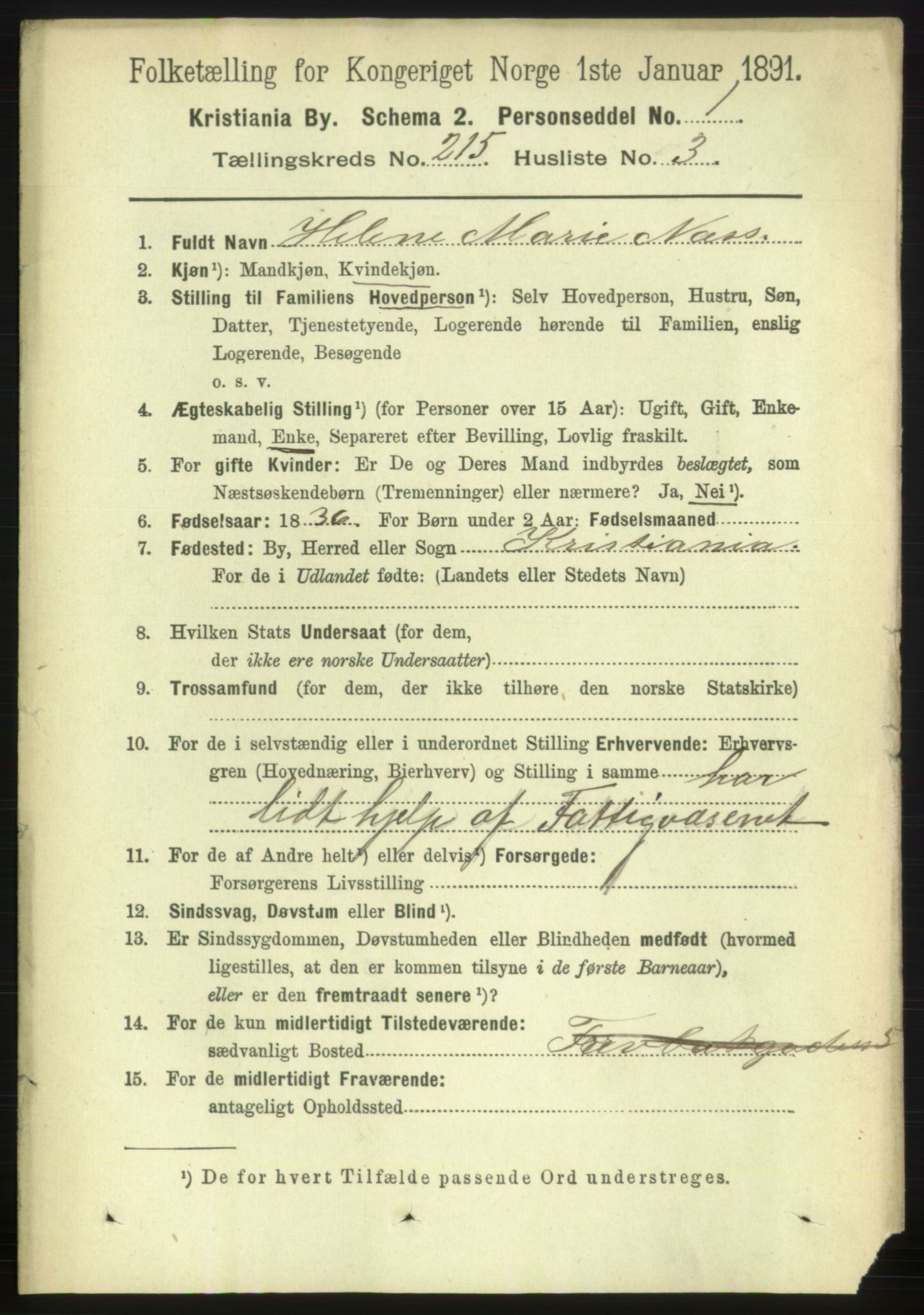 RA, 1891 census for 0301 Kristiania, 1891, p. 127805