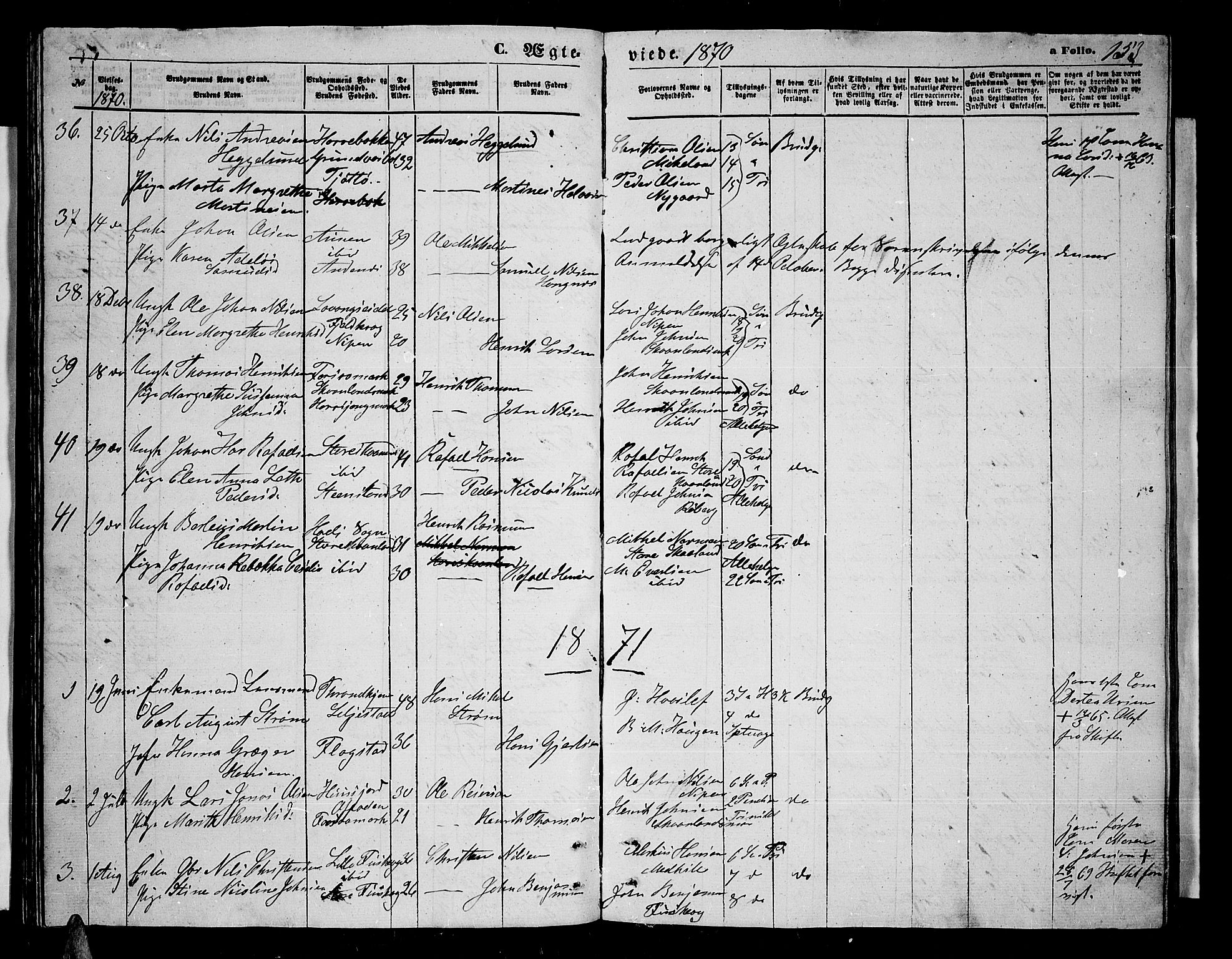 Trondenes sokneprestkontor, SATØ/S-1319/H/Hb/L0009klokker: Parish register (copy) no. 9, 1870-1876, p. 153